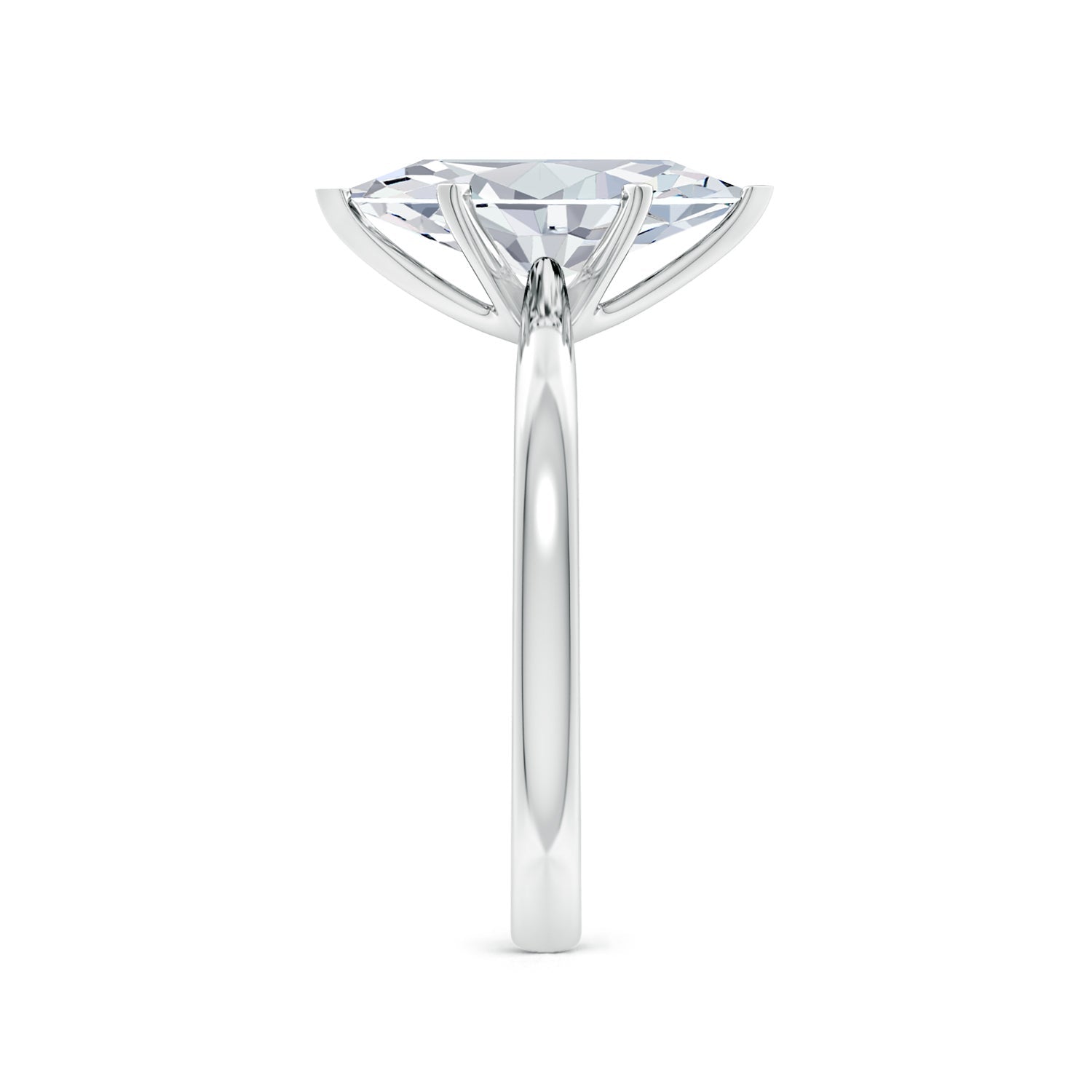 Marquise Diamond Reverse Tapered Shank Solitaire Engagement Ring