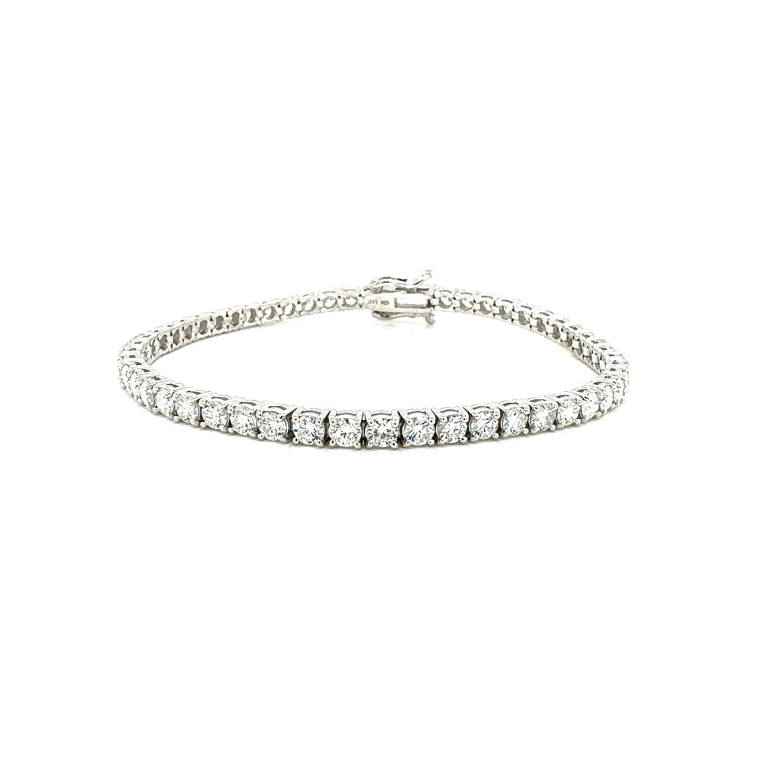 Round Diamond Tennis Bracelet, 5.04 ct., 14K White Gold, Lab Grown