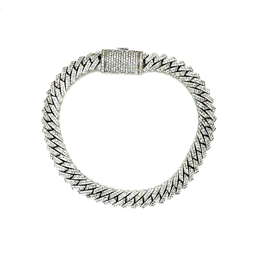 Round Diamond Bracelet, 4.86 ct., 14K White Gold, Lab Grown