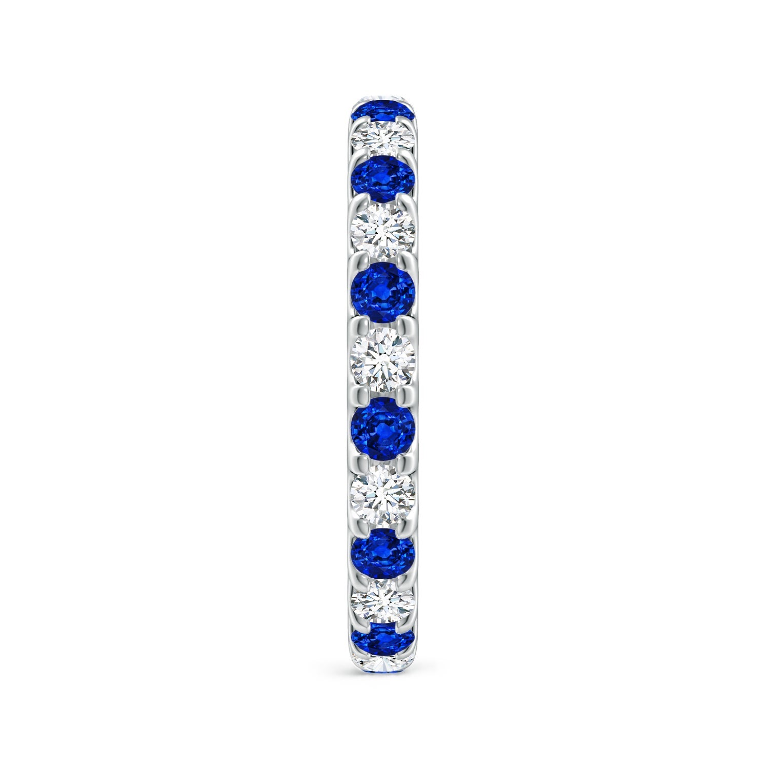 Blue Sapphire and Lab Diamond Eternity Ring