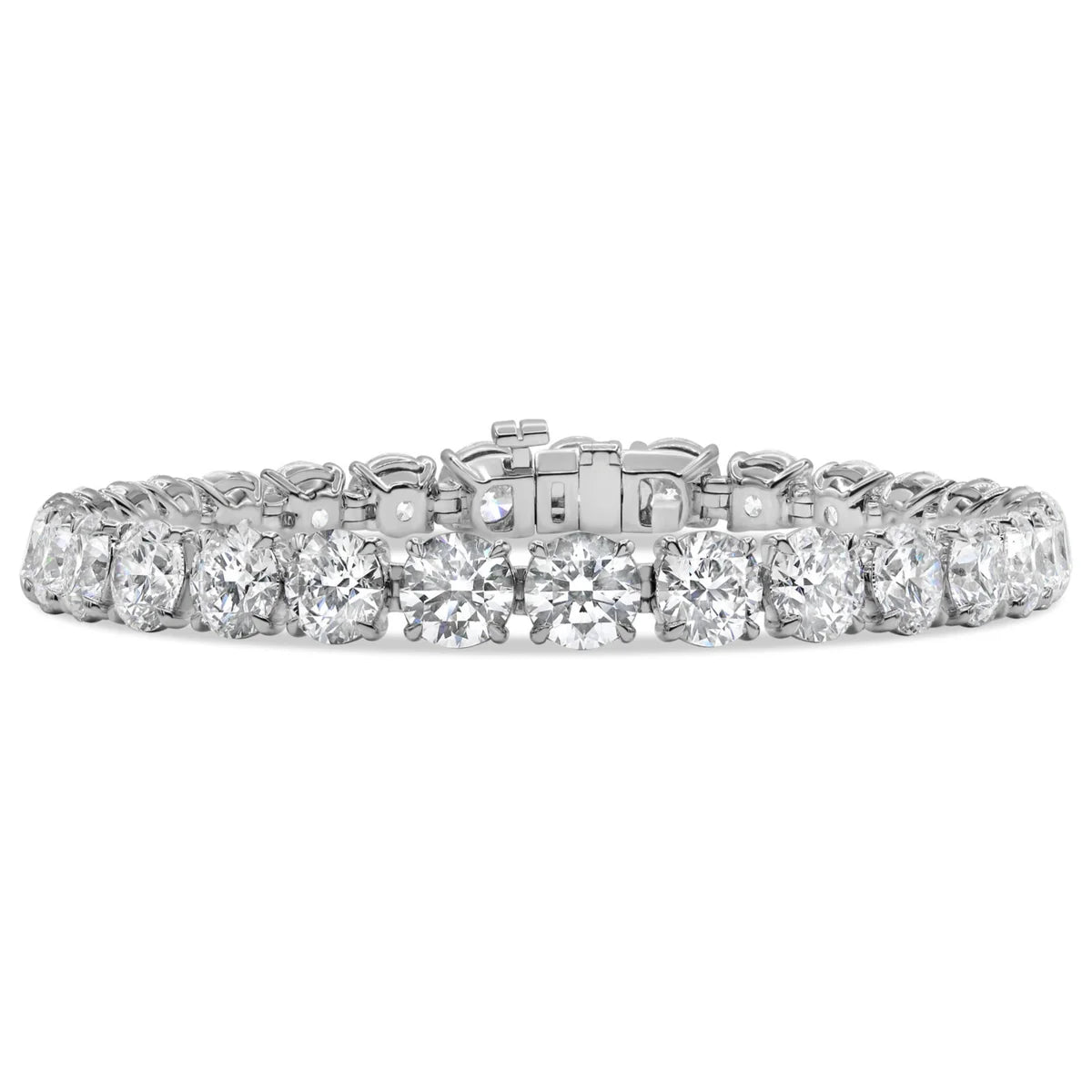 Lab Grown Round Cut Diamond Tennis Bracelet