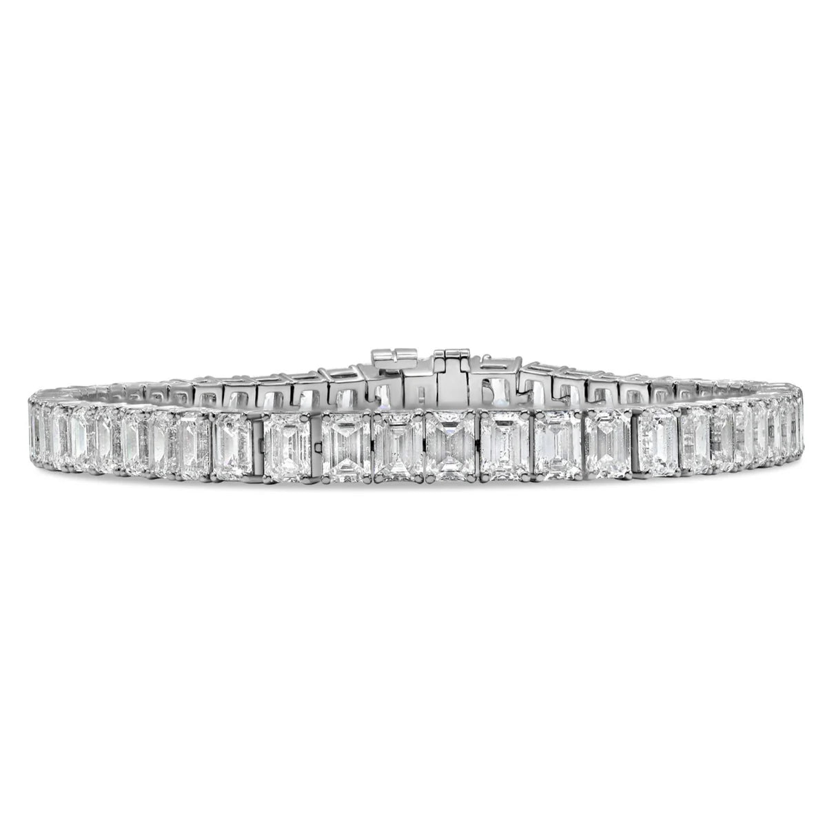 Lab Grown Emerald Cut Diamond Tennis Bracelet