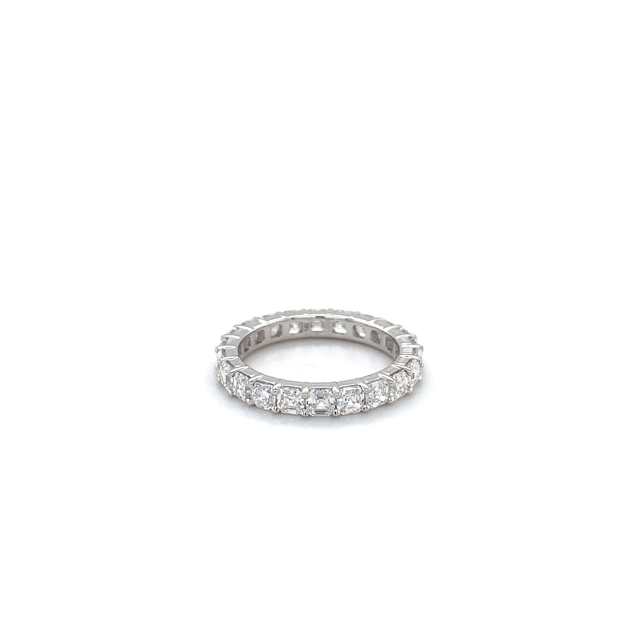 Asscher-Cut Diamond Eternity Band, 2.36 ct., 14K White Gold