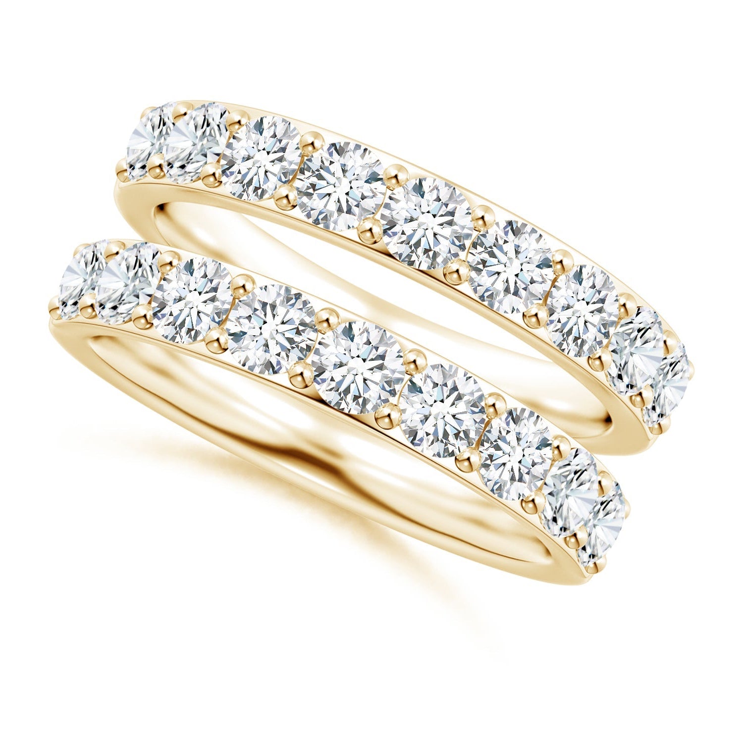Diamond Double Shank Wedding Ring