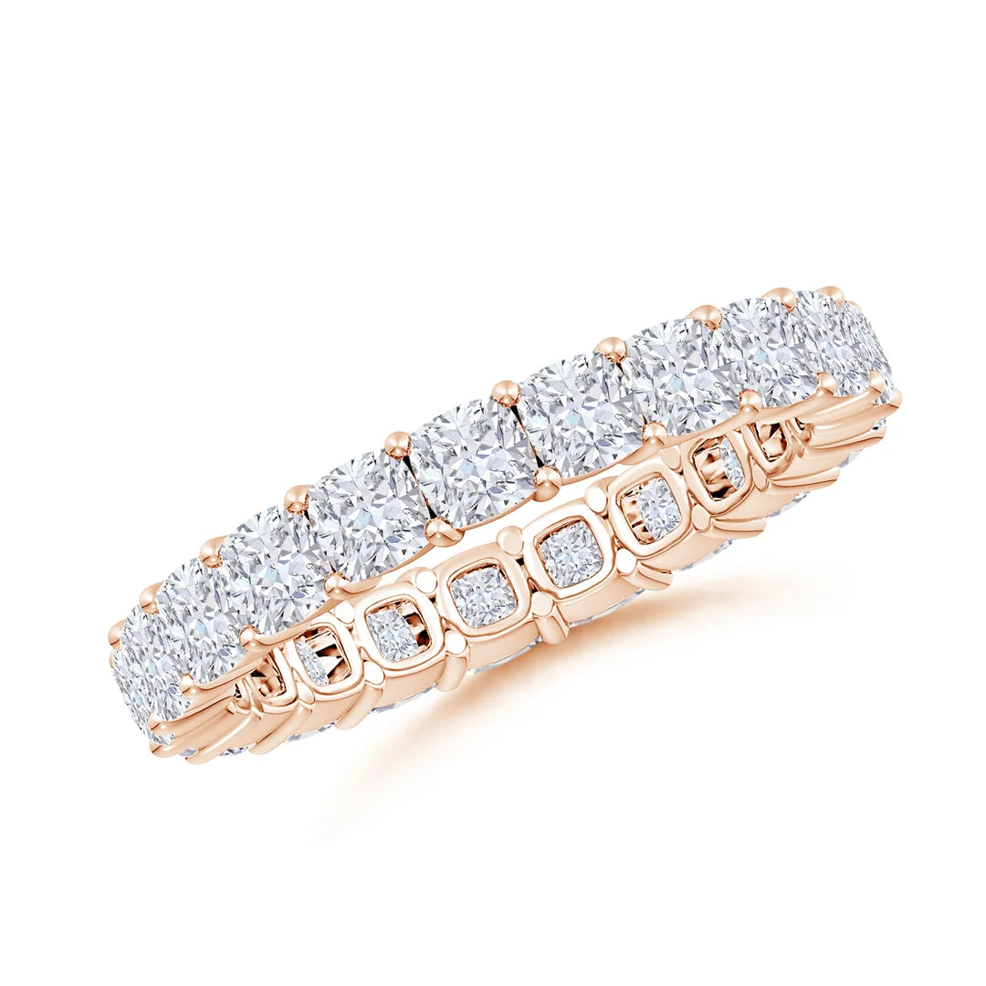 Classic Cushion Diamond Eternity Wedding Ring