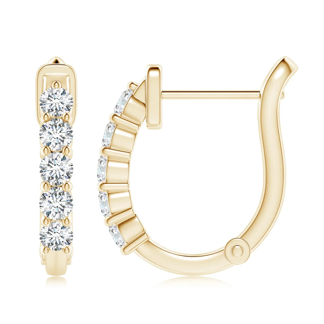 Classic Diamond Hoop Earrings
