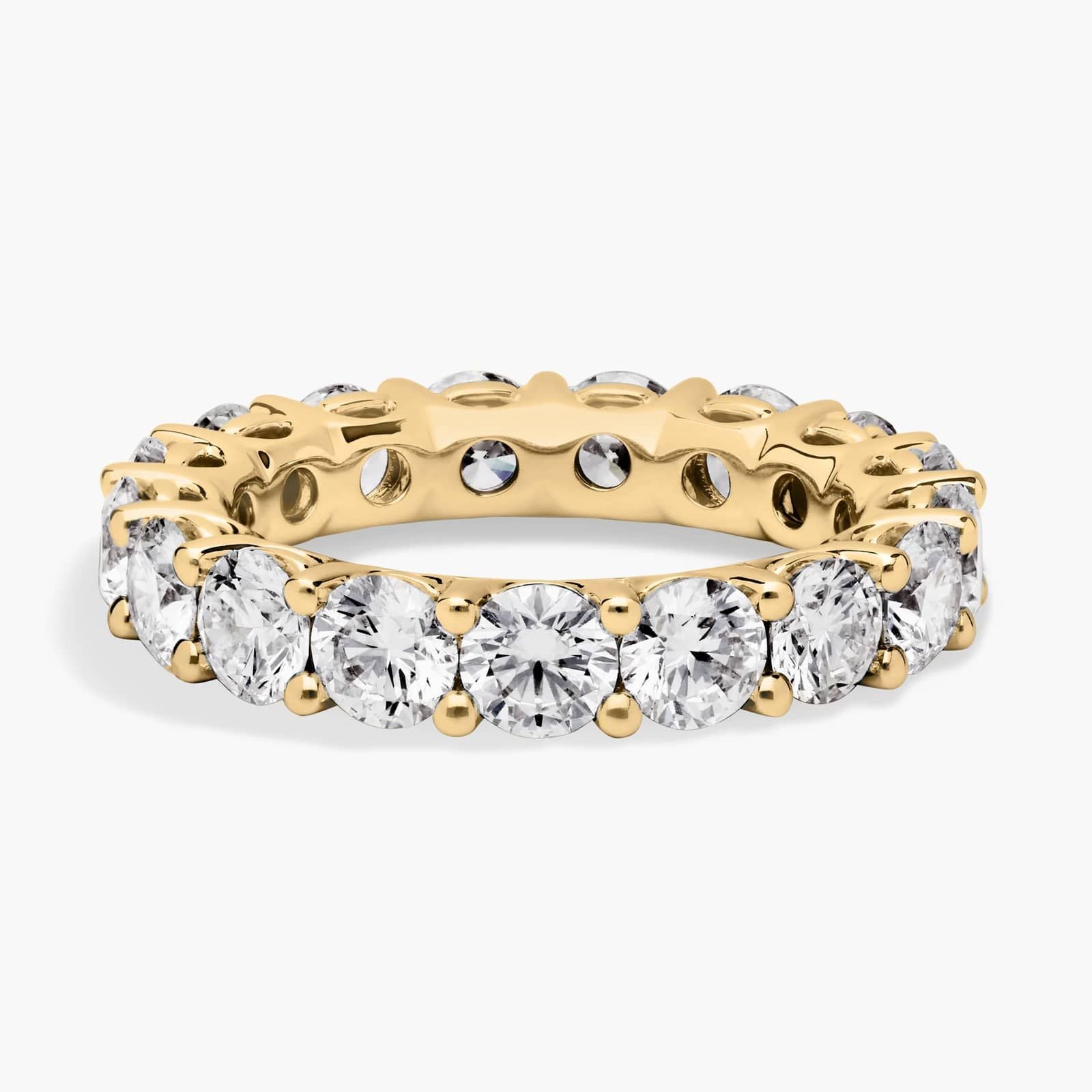 Round Diamond Eternity Band, 14K White Gold, Lab Grown