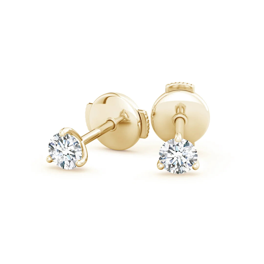 Prong-Set Round Diamond Martini Stud Earrings