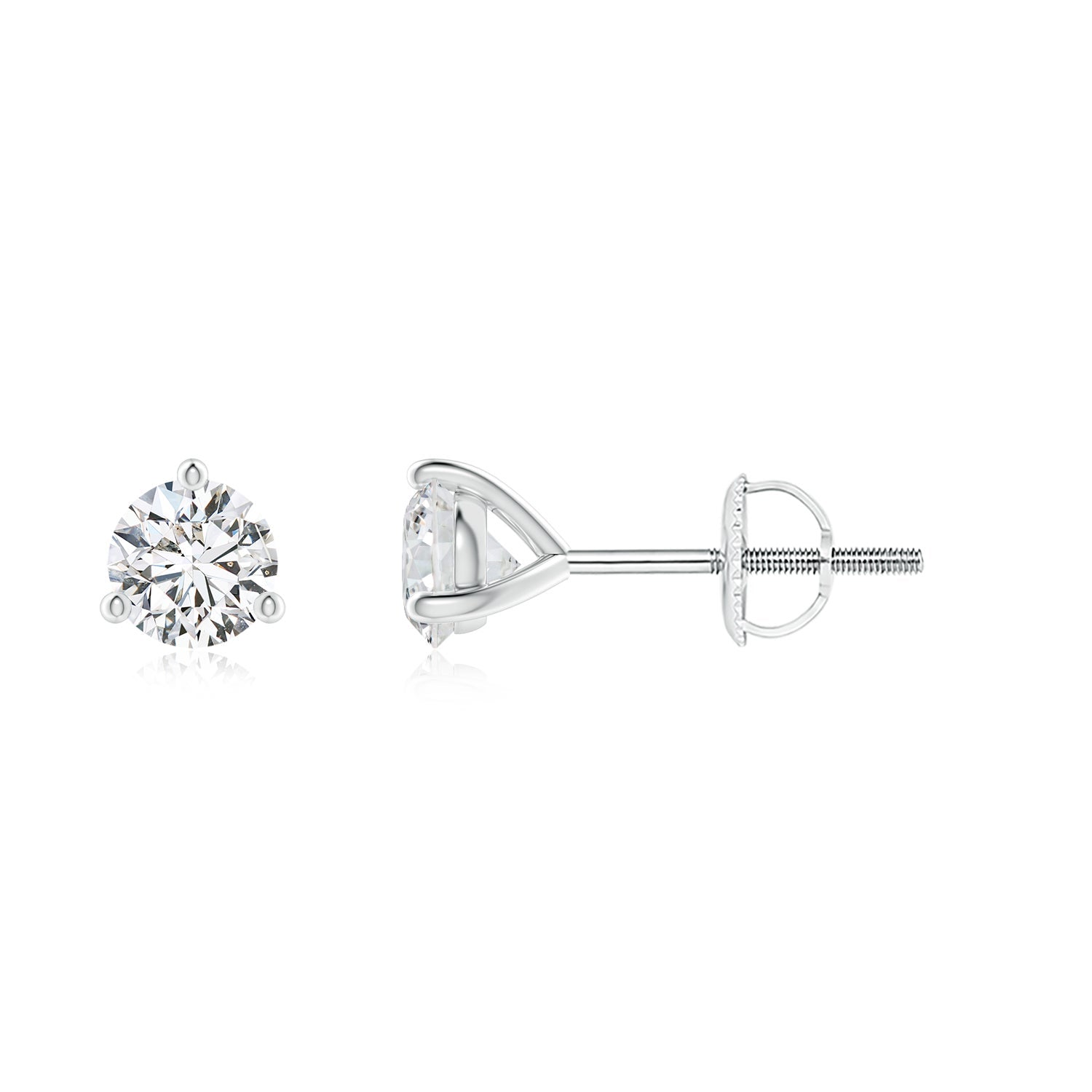 Prong-Set Round Diamond Martini Stud Earrings