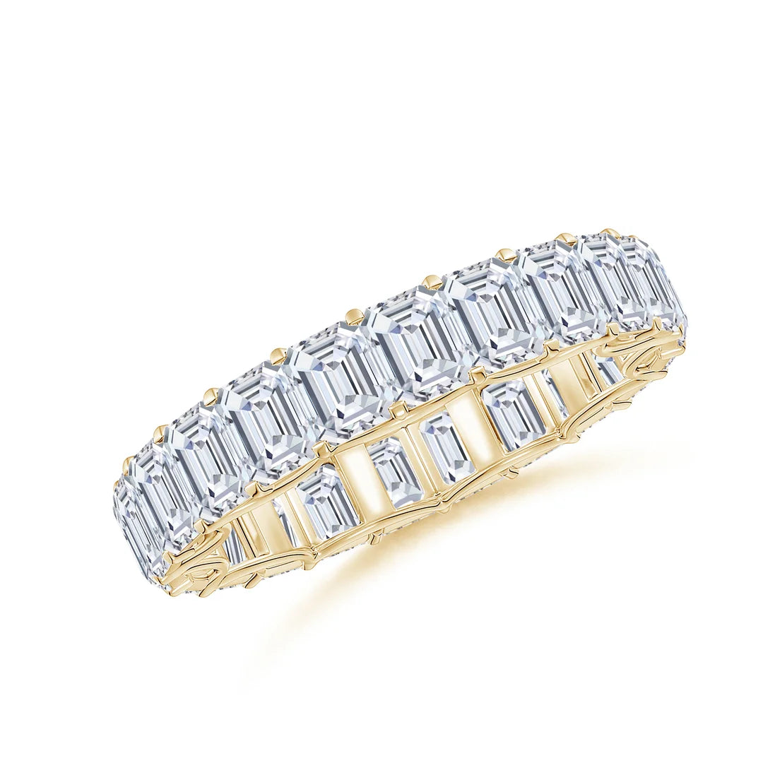 Emerald-Cut Diamond Eternity Wedding Ring