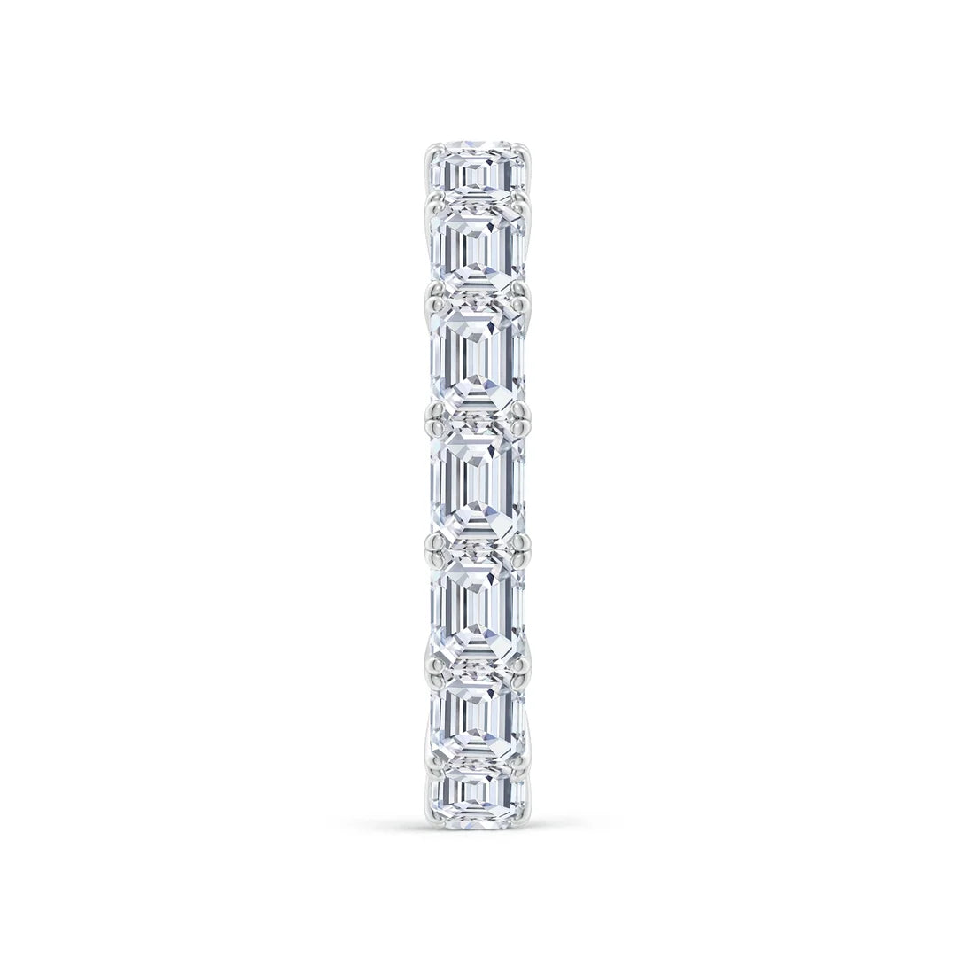 Emerald-Cut East-West Eternity Diamond Wedding Ring, Lab-Grown