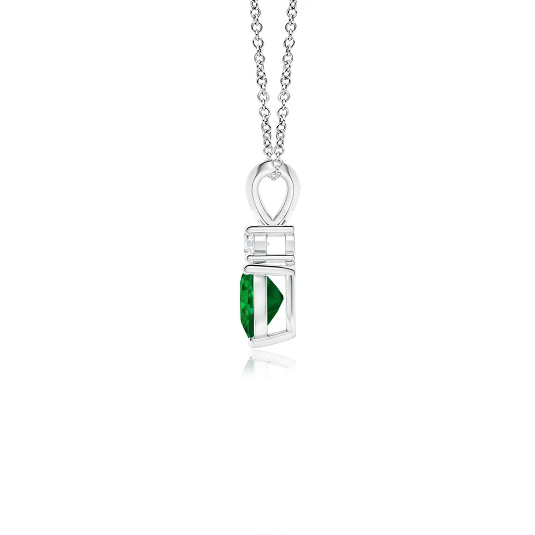 Emerald Bale Pendant, Heart-Shaped