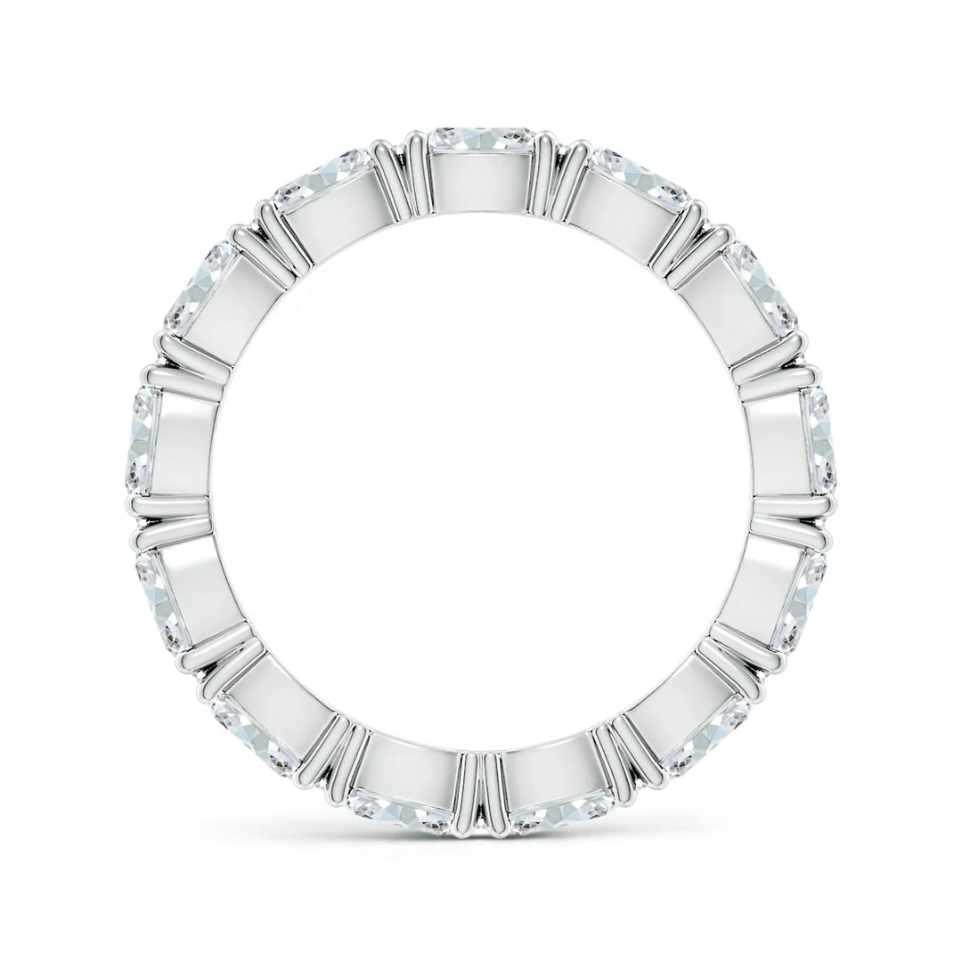 Oval East-West Diamond Eternity Wedding Ring