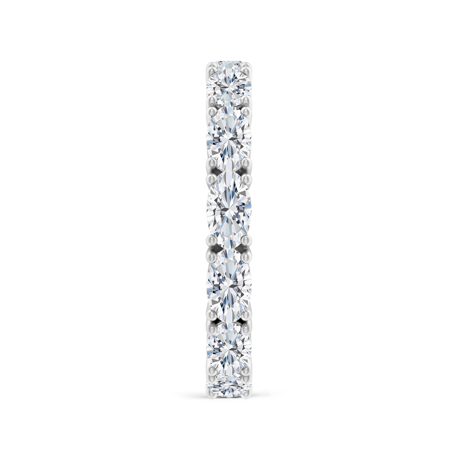 Oval East-West Diamond Eternity Wedding Ring