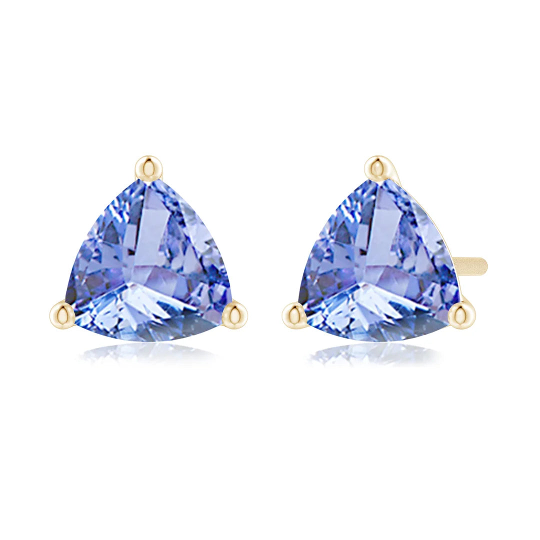 Tanzanite Stud Earrings, Martini-Set