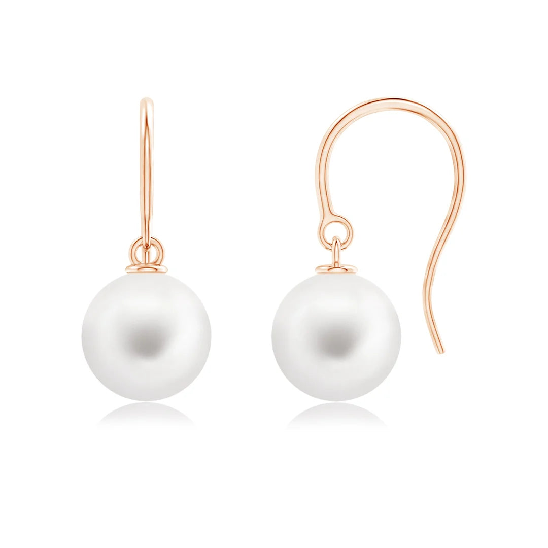 Freshwater Pearl Fish Hook Earrings