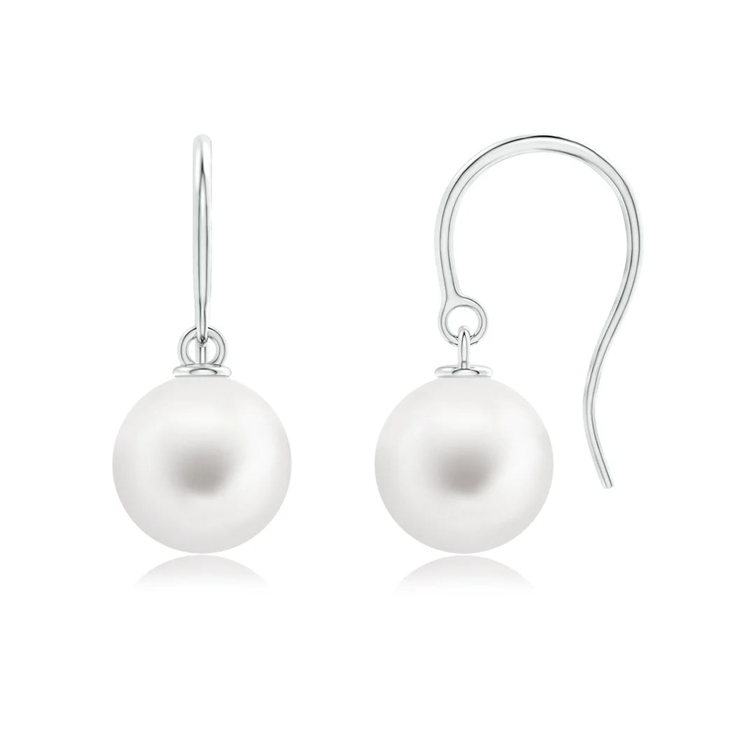 Freshwater Pearl Fish Hook Earrings