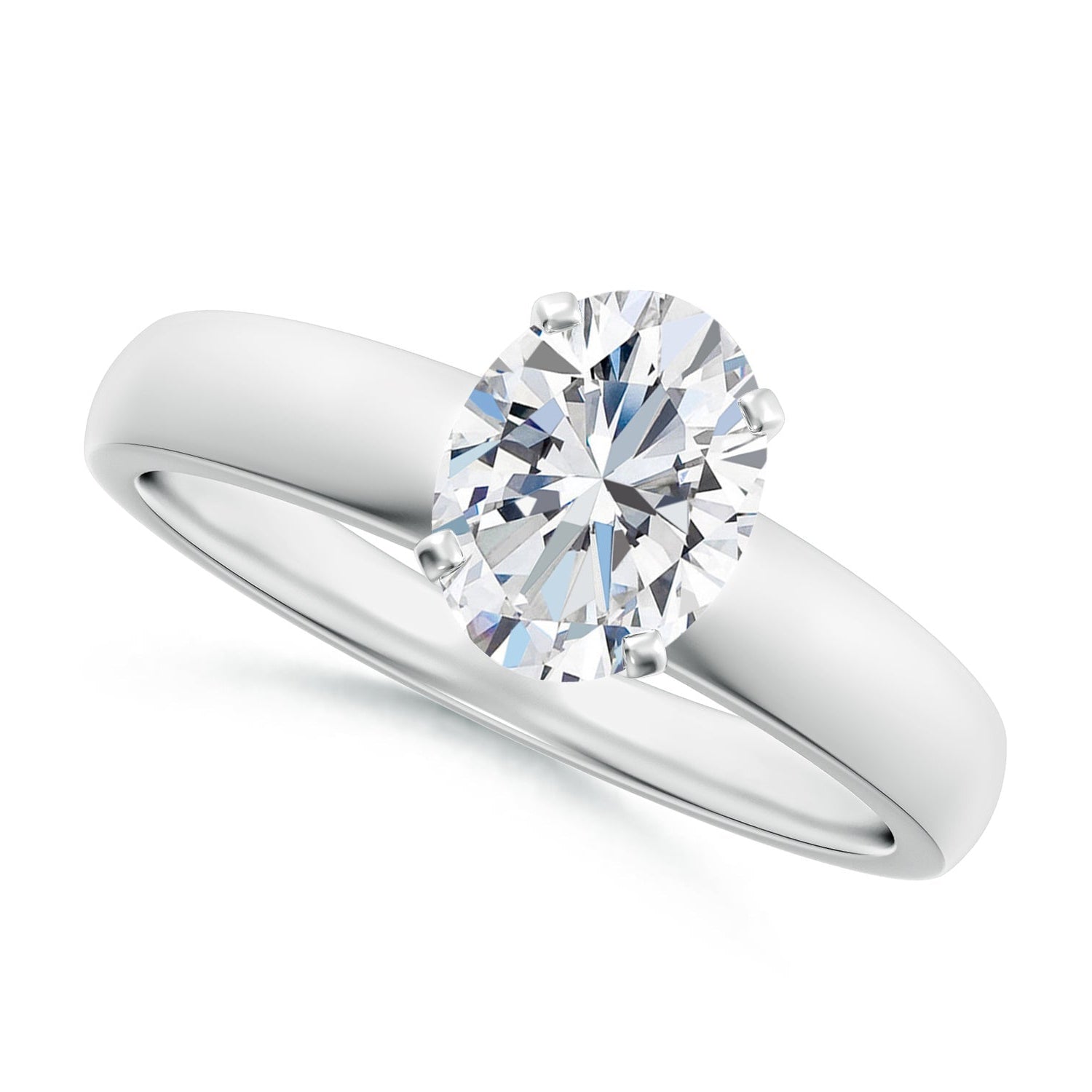 Oval Diamond Solitaire Engagement Ring