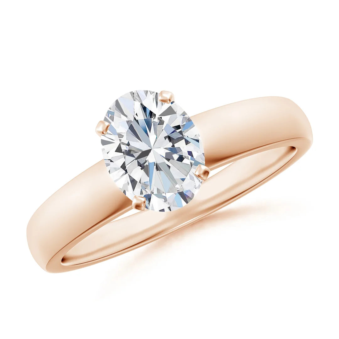 Oval Diamond Solitaire Engagement Ring