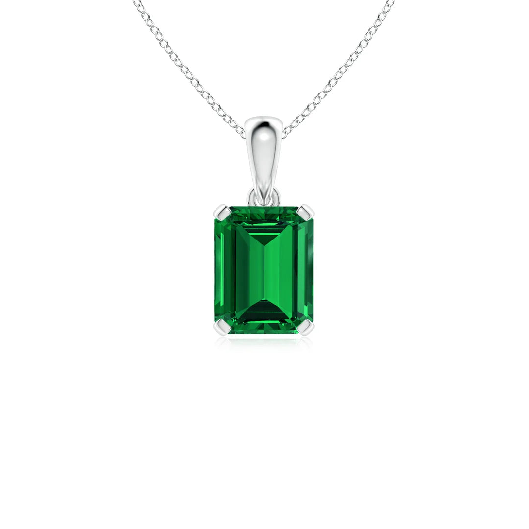 Emerald Solitaire Pendant