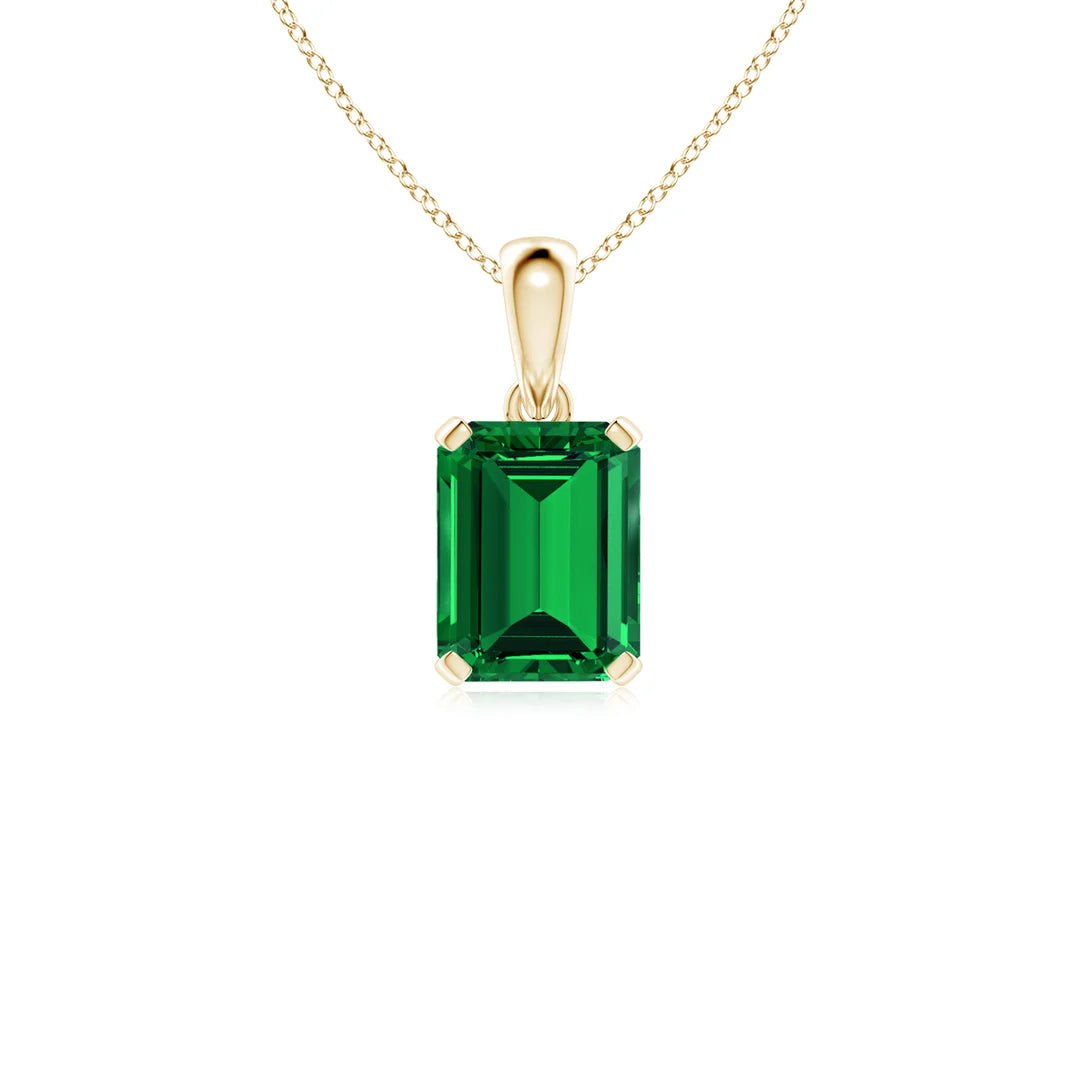Emerald Solitaire Pendant