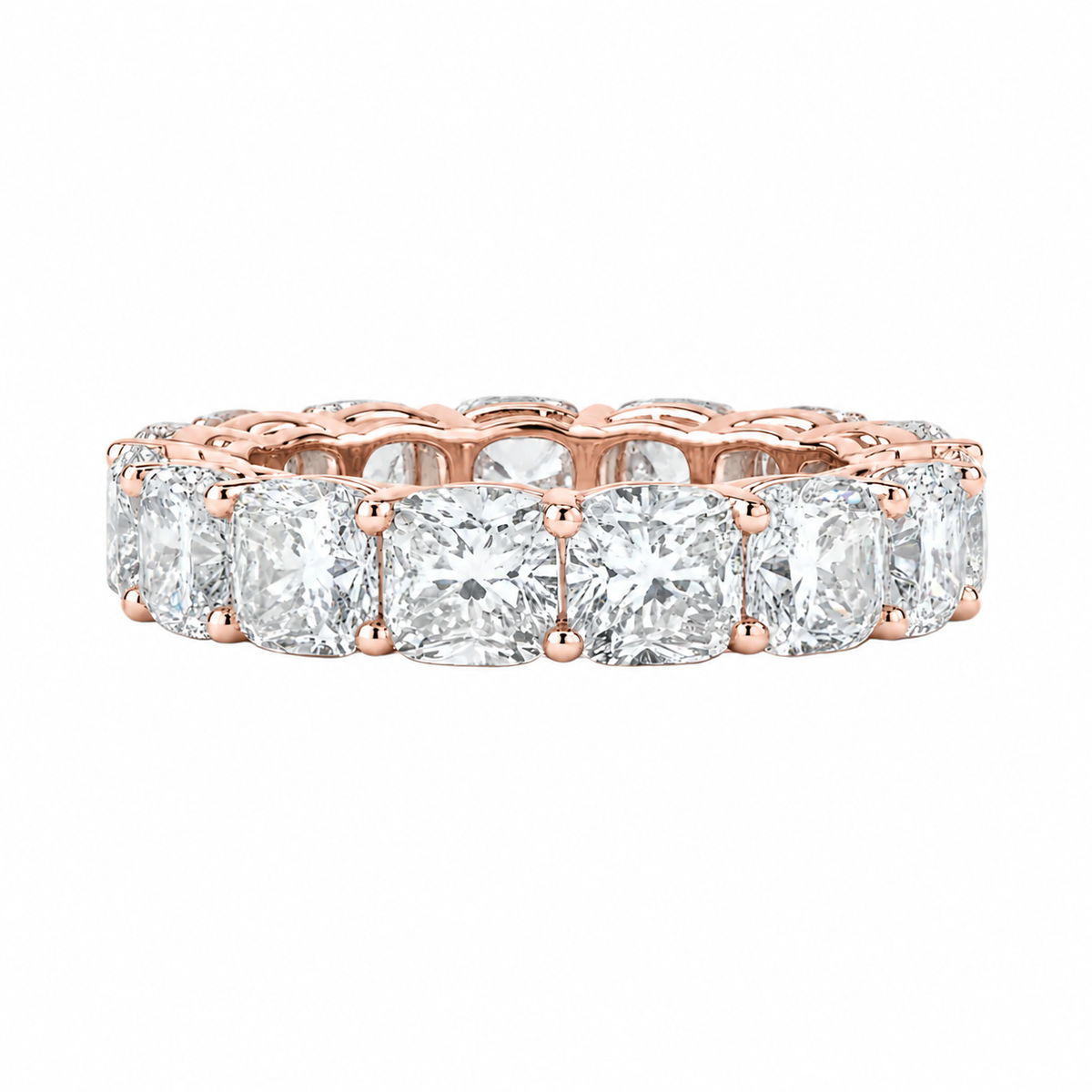 Classic Cushion Diamond Eternity Wedding Ring, 2-8 ct., 14K Gold