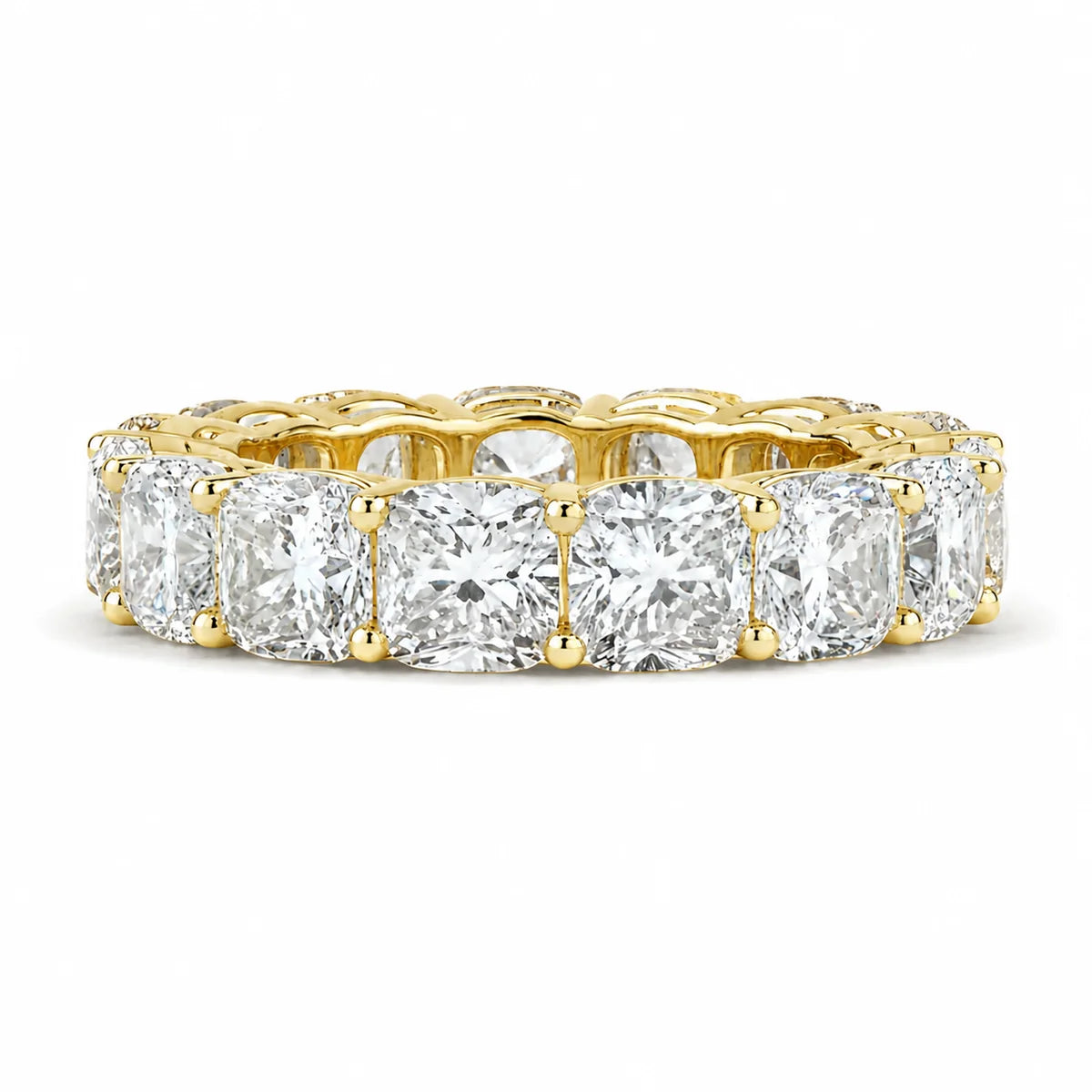 Classic Cushion Diamond Eternity Wedding Ring, 2-8 ct., 14K Gold