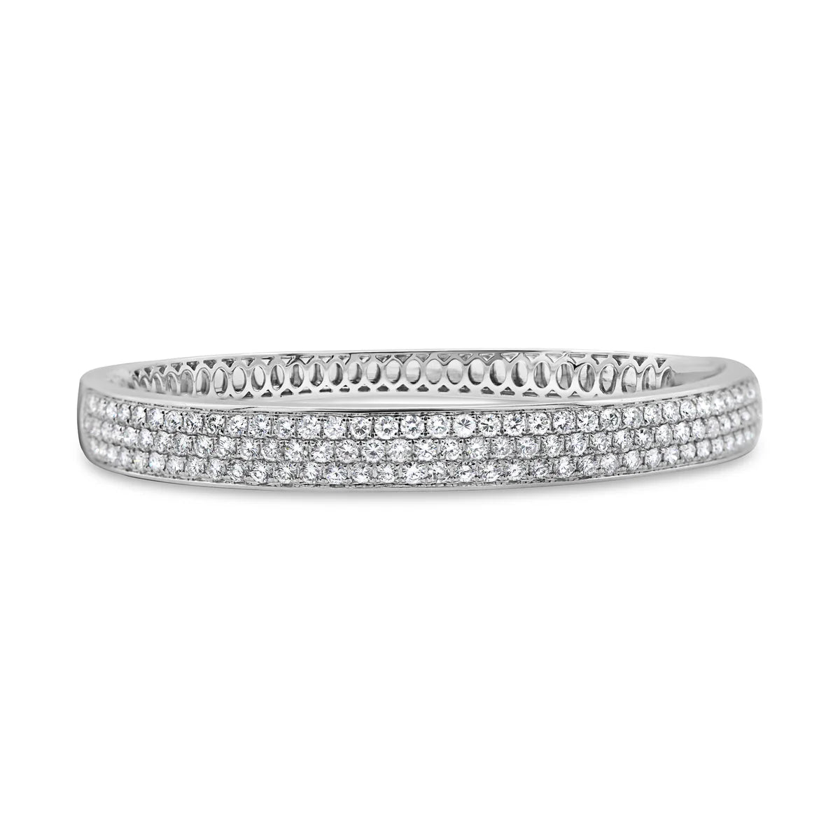 Multi-Row Pave Diamond Bangle