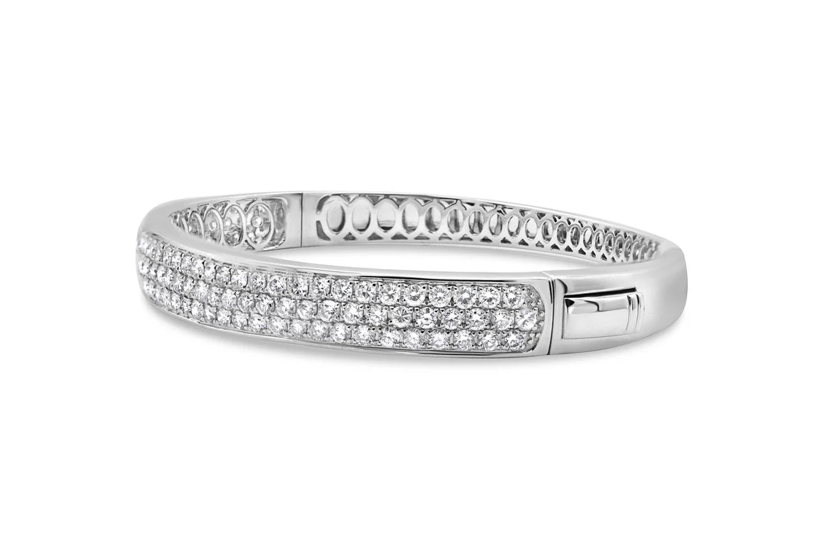 Multi-Row Pave Diamond Bangle