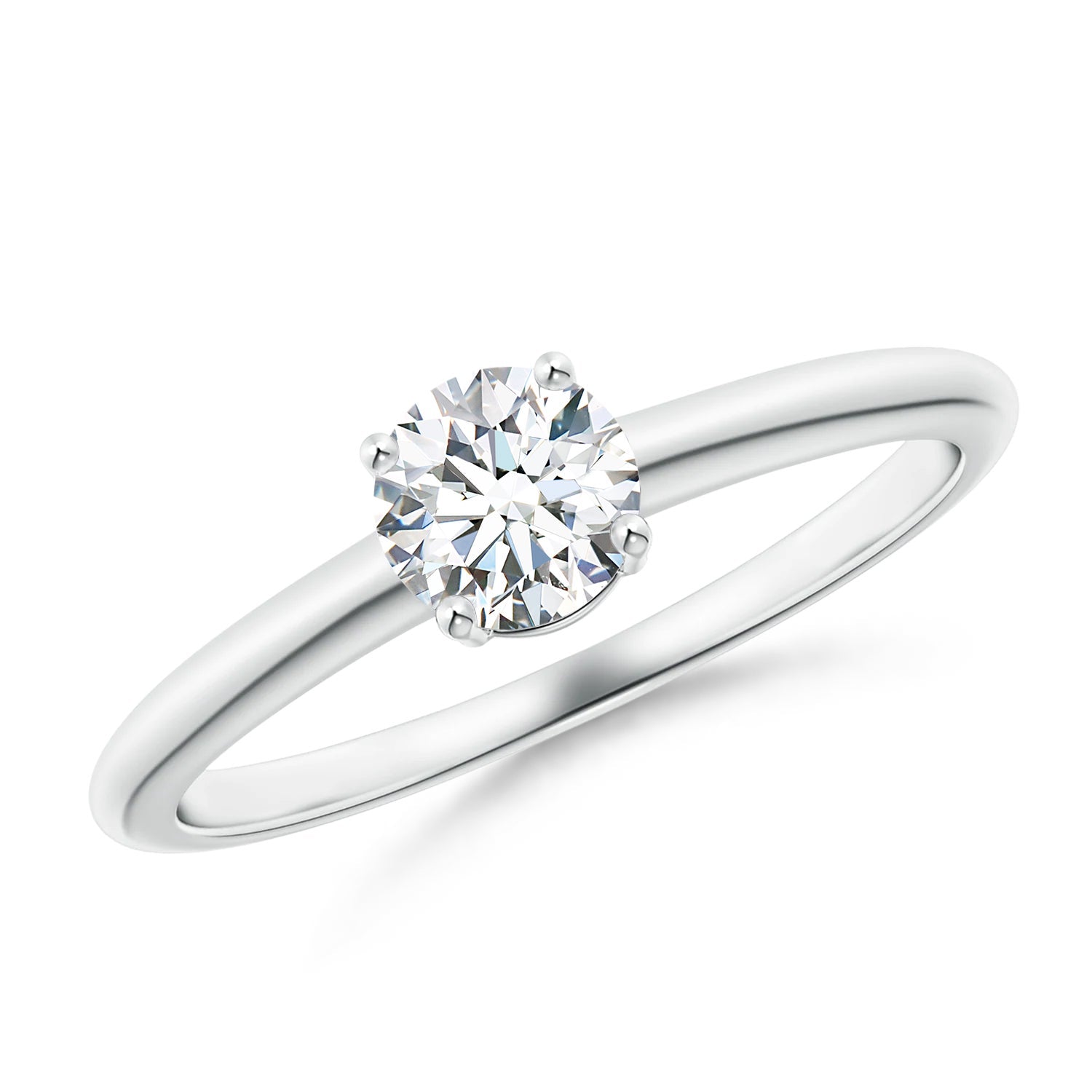 Round Diamond Solitaire Engagement Ring, Lab-Grown
