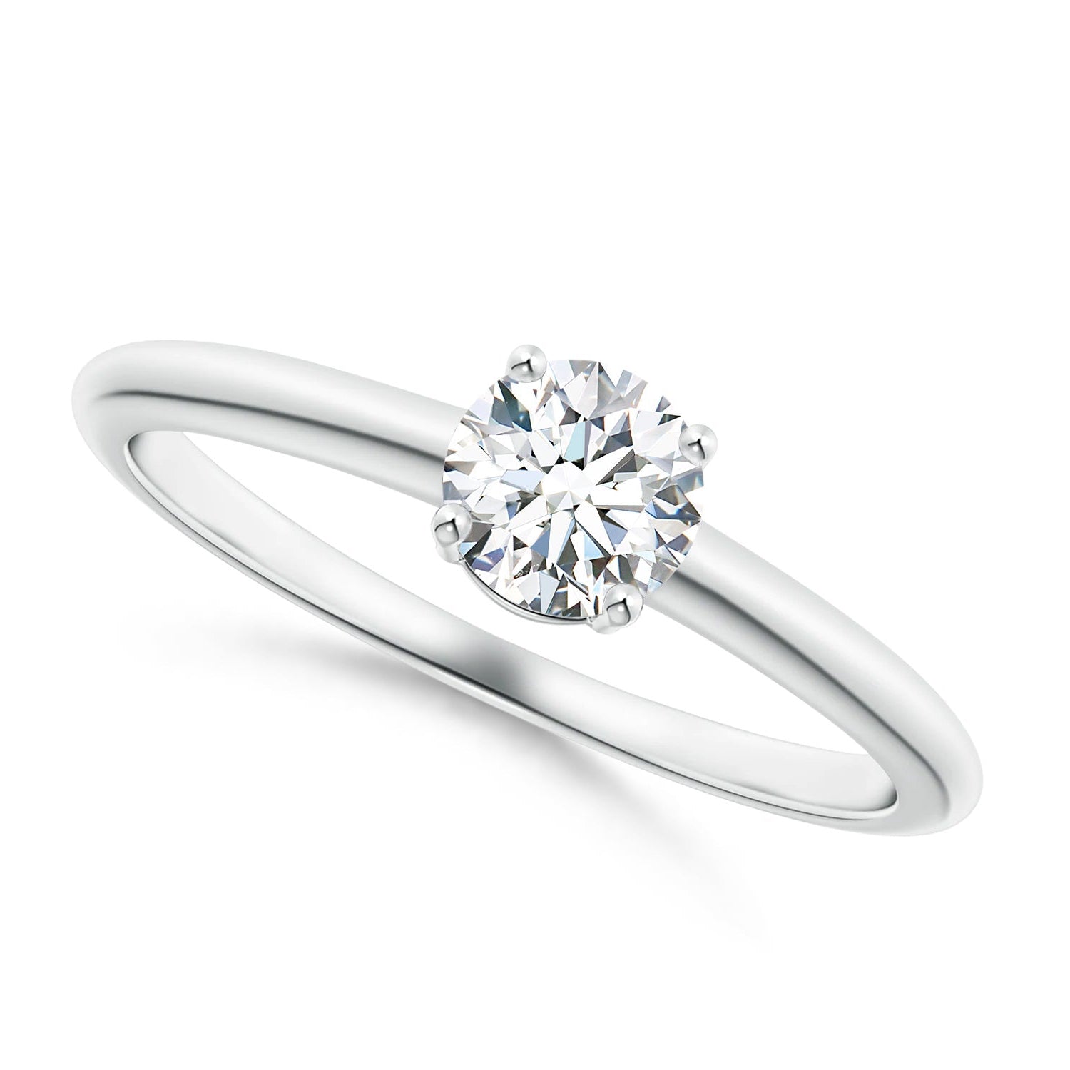 Round Diamond Solitaire Engagement Ring, Lab-Grown