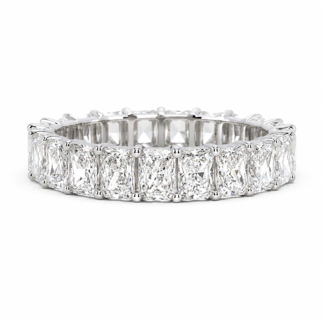 Long Radiant-Cut Diamond Eternity Band, 3-5 ct., 14K Gold, Lab Grown