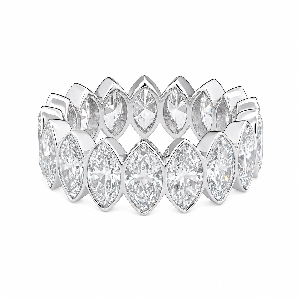 Marquise Diamond Eternity Band, 5.60 ct., 14K Gold, Lab Grown