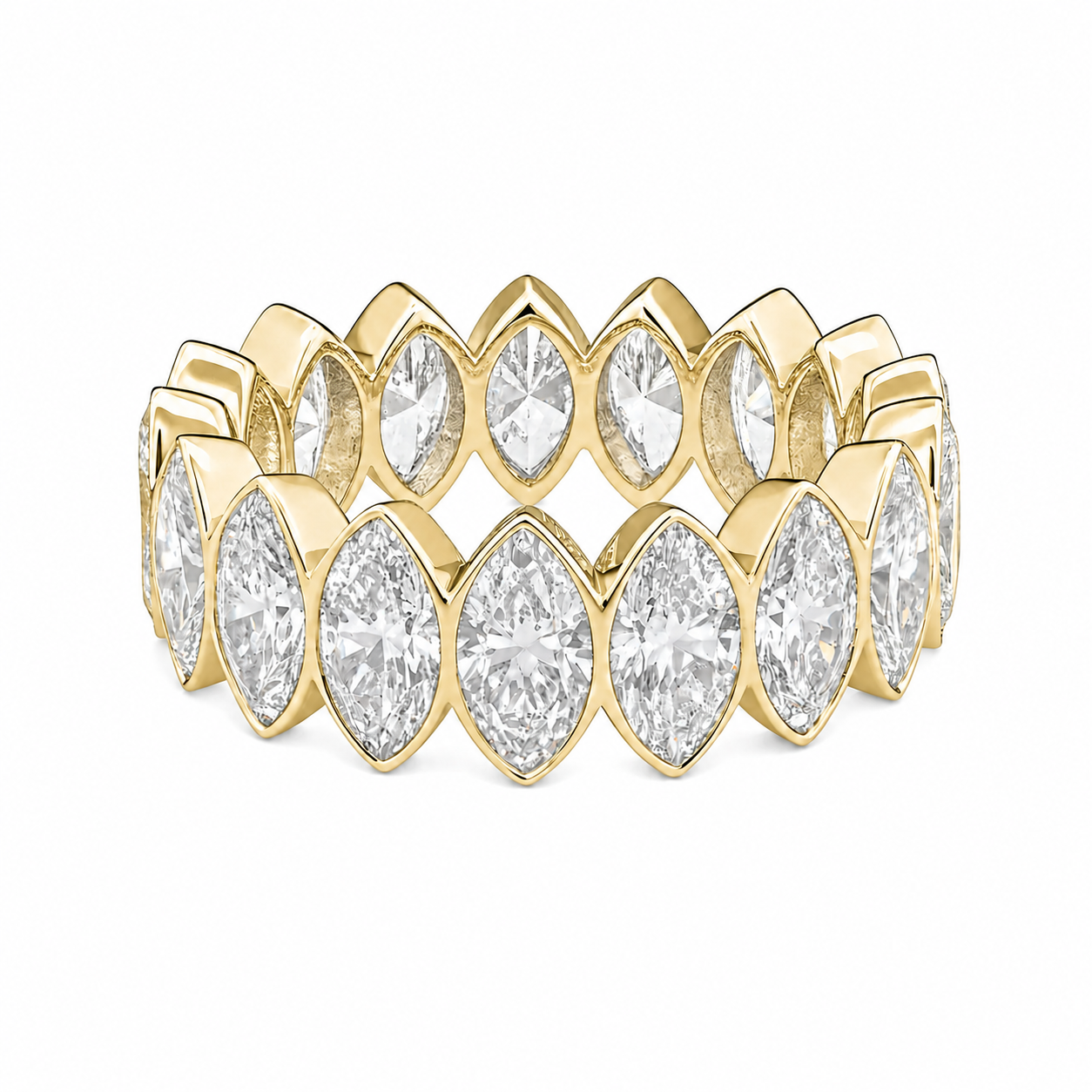 Marquise Diamond Eternity Band, 5.60 ct., 14K Gold, Lab Grown