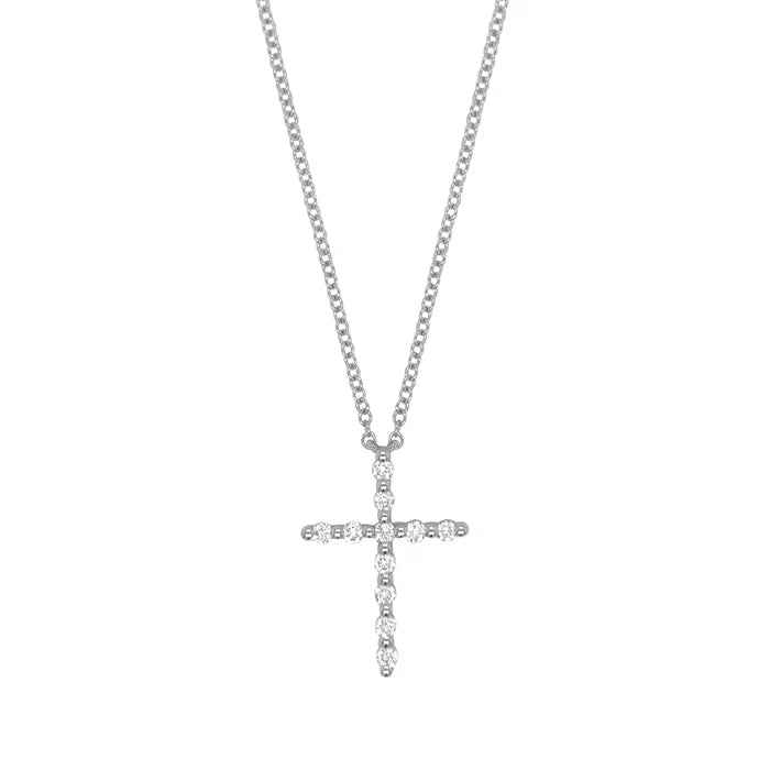 Round Diamond Cross Pendant