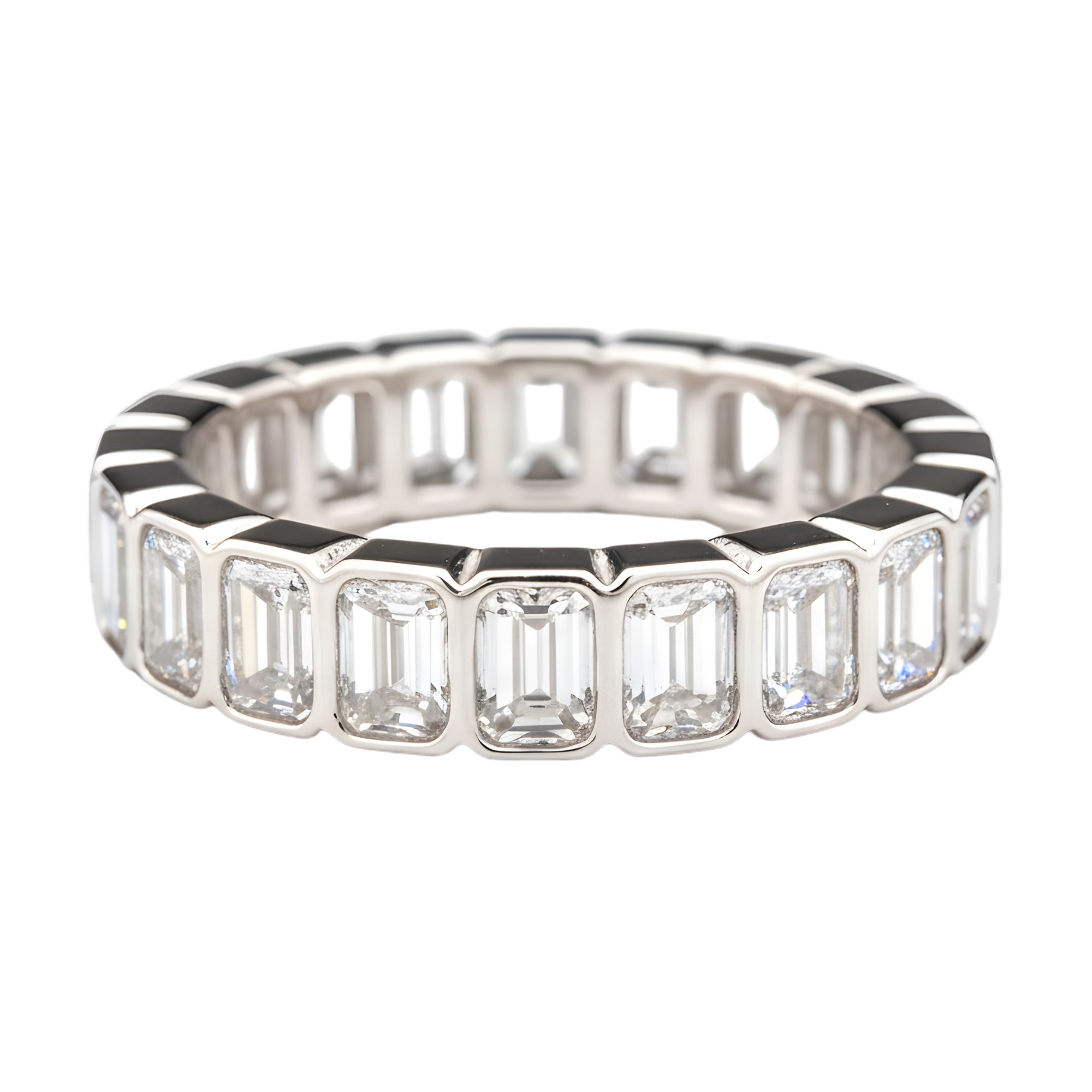 Emerald-Cut Diamond Eternity Band, 3.63 ct., 14K White Gold, Lab Grown