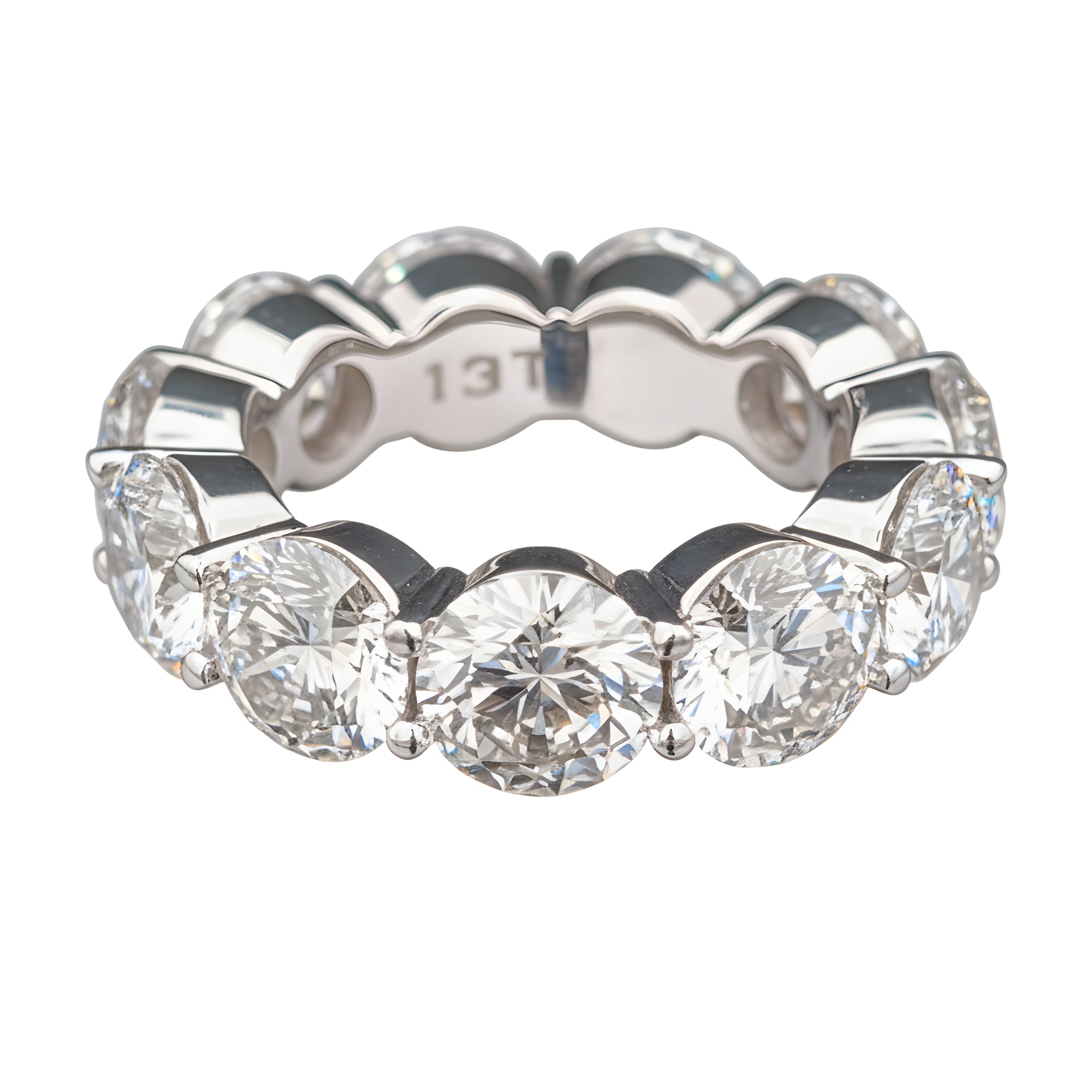 Round Diamond Eternity Band Ring, 11.74 ct., 14K White Gold - Lab Grown