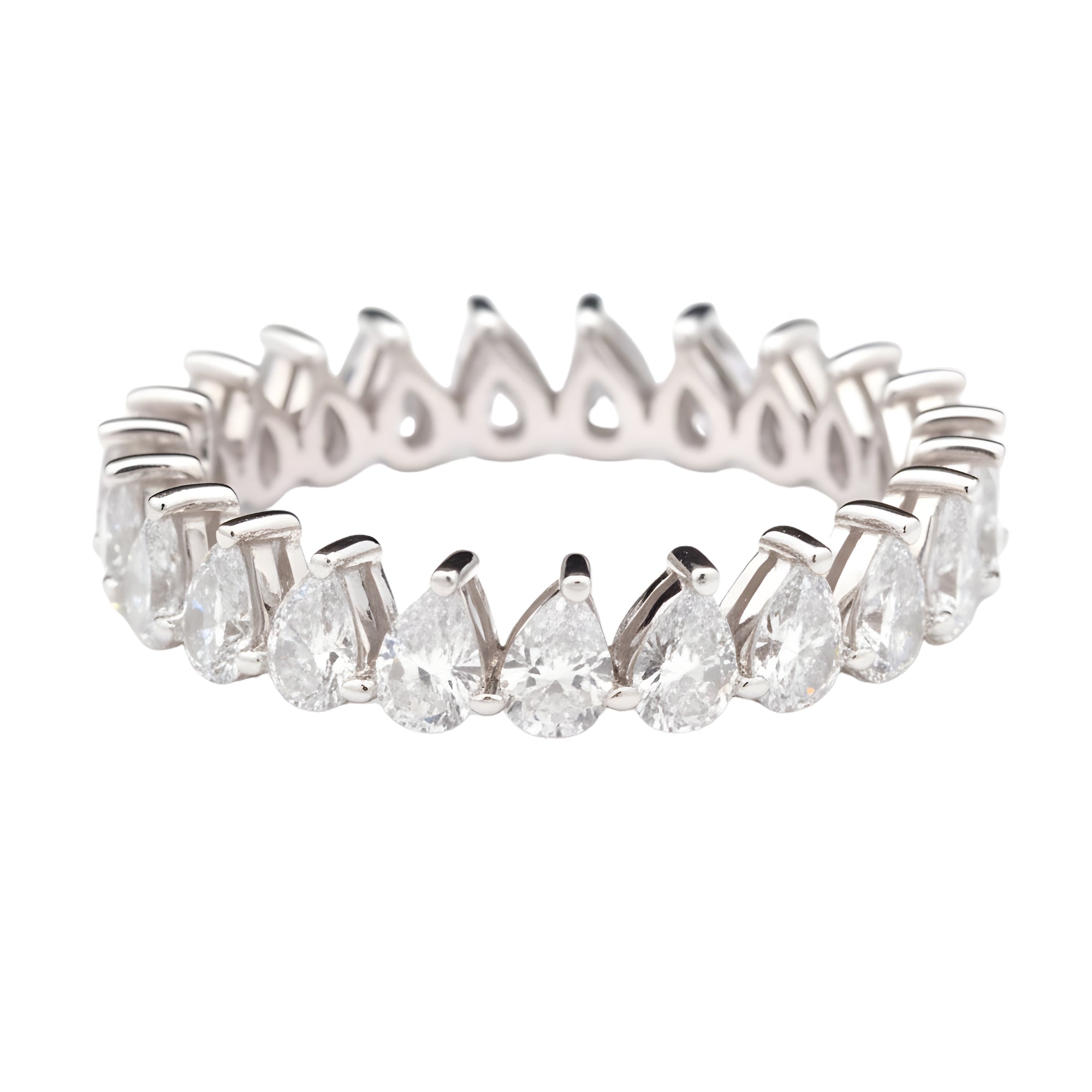 Pear Diamond Eternity Band, 2.05 ct., 14K White Gold, Lab Grown