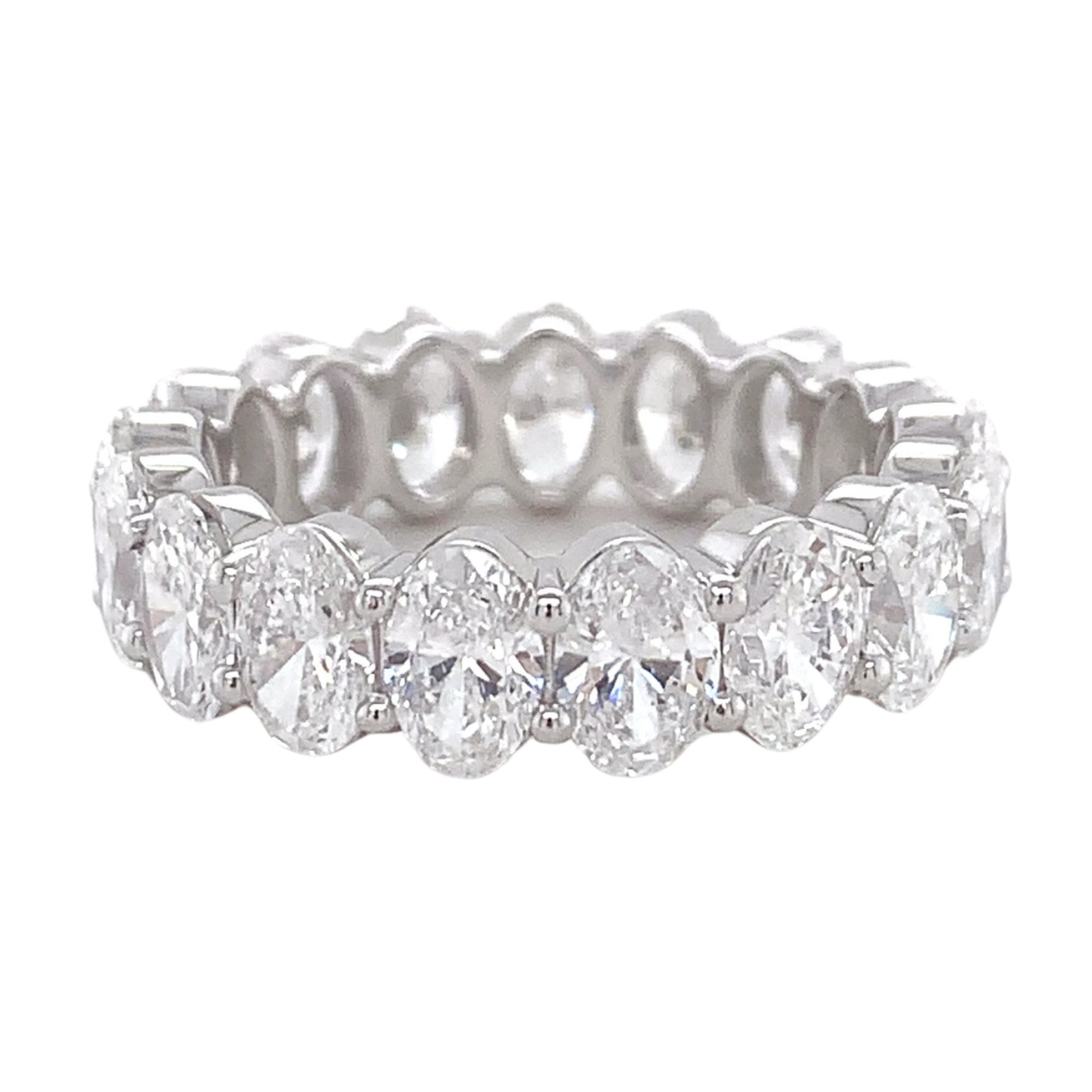 Oval Diamond Eternity Band, 5.30 ct., 14K White Gold, Lab Grown