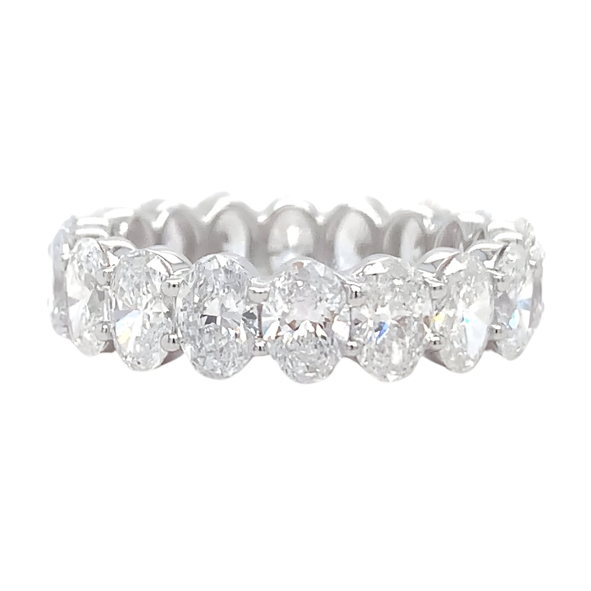 Oval Diamond Eternity Band, 4.43 ct., 14K White Gold, Lab Grown