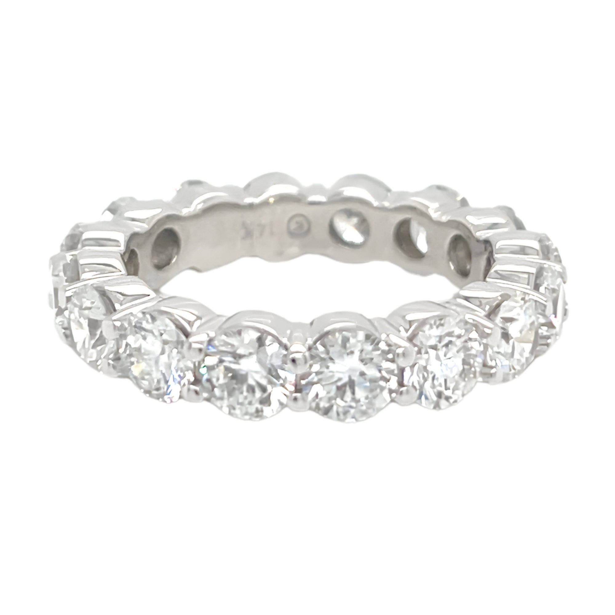 Round Diamond Eternity Band, 3.82 ct., 14K White Gold, Lab Grown