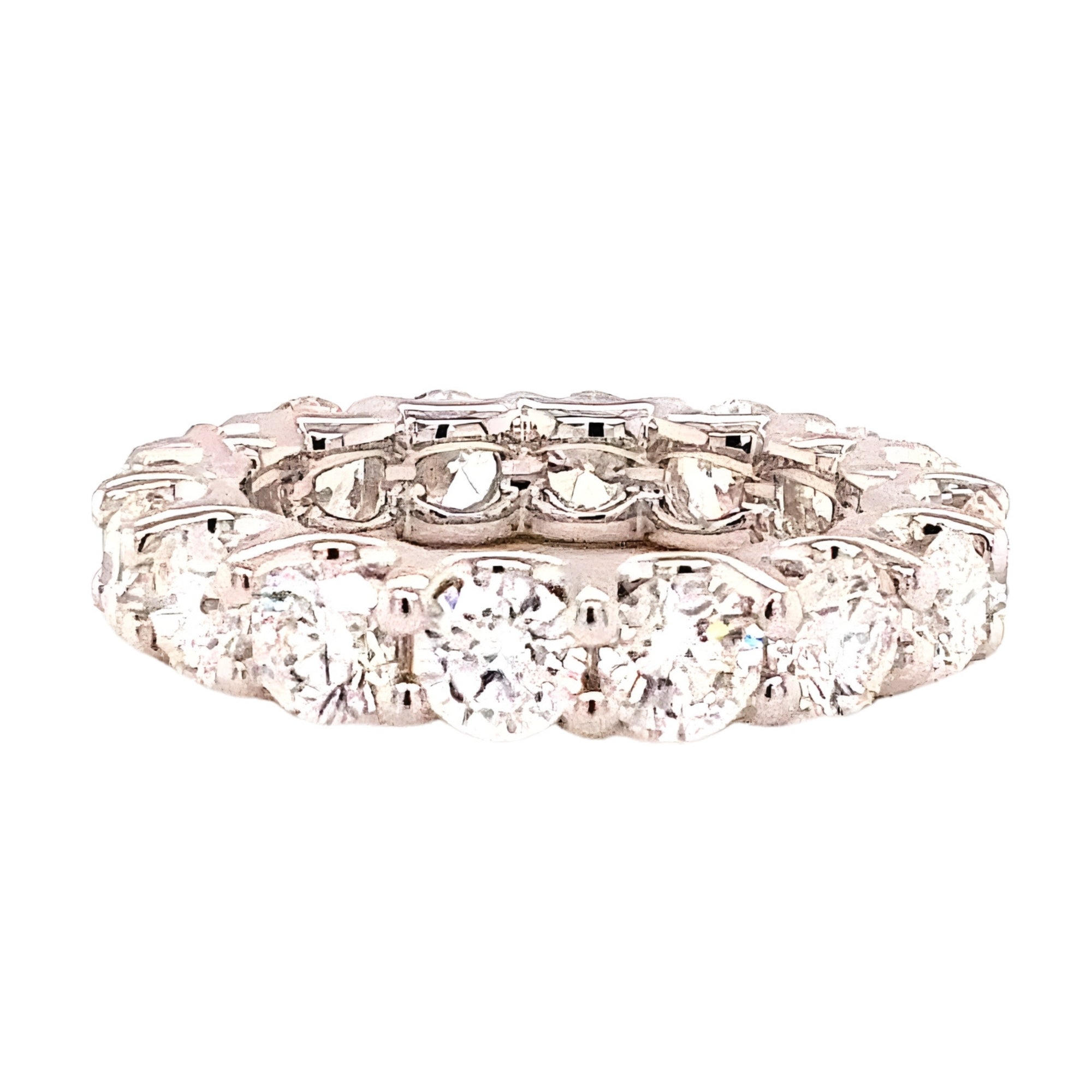Round Diamond Eternity Band, 4.15 ct., 14K White Gold, Lab Grown