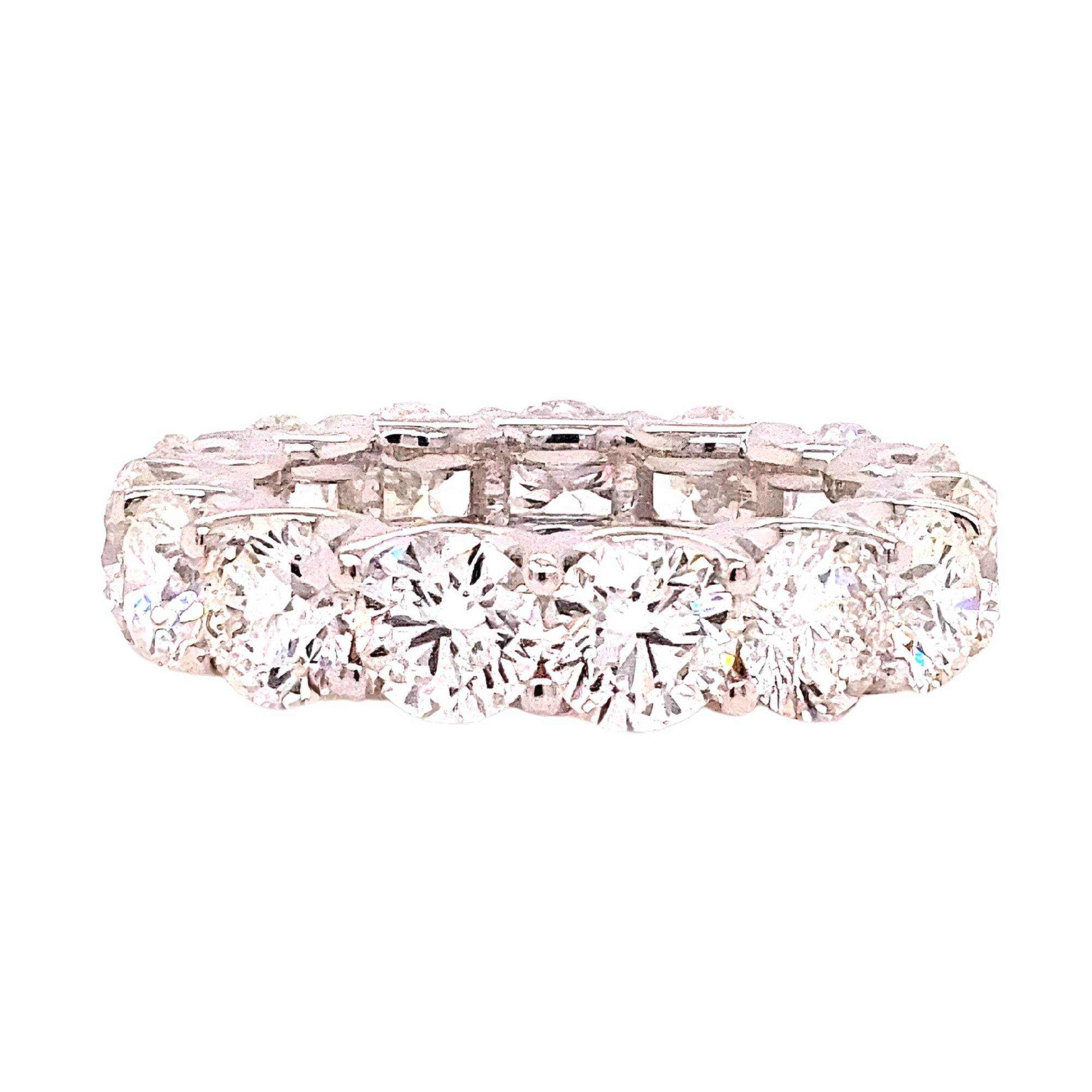 Round Diamond Eternity Band, 7.81 ct., 14K White Gold, Lab Grown