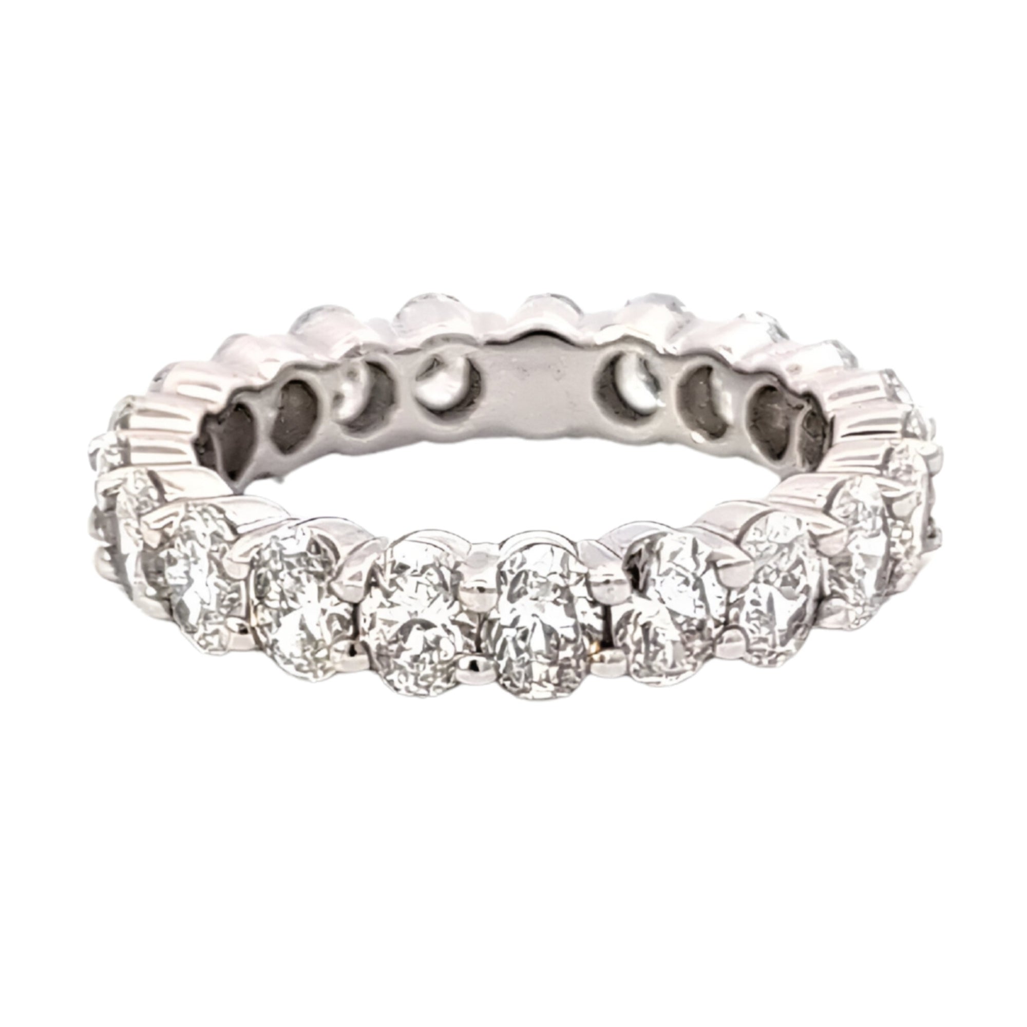 Oval Diamond Eternity Band, 3.19 ct., Platinum, Lab Grown