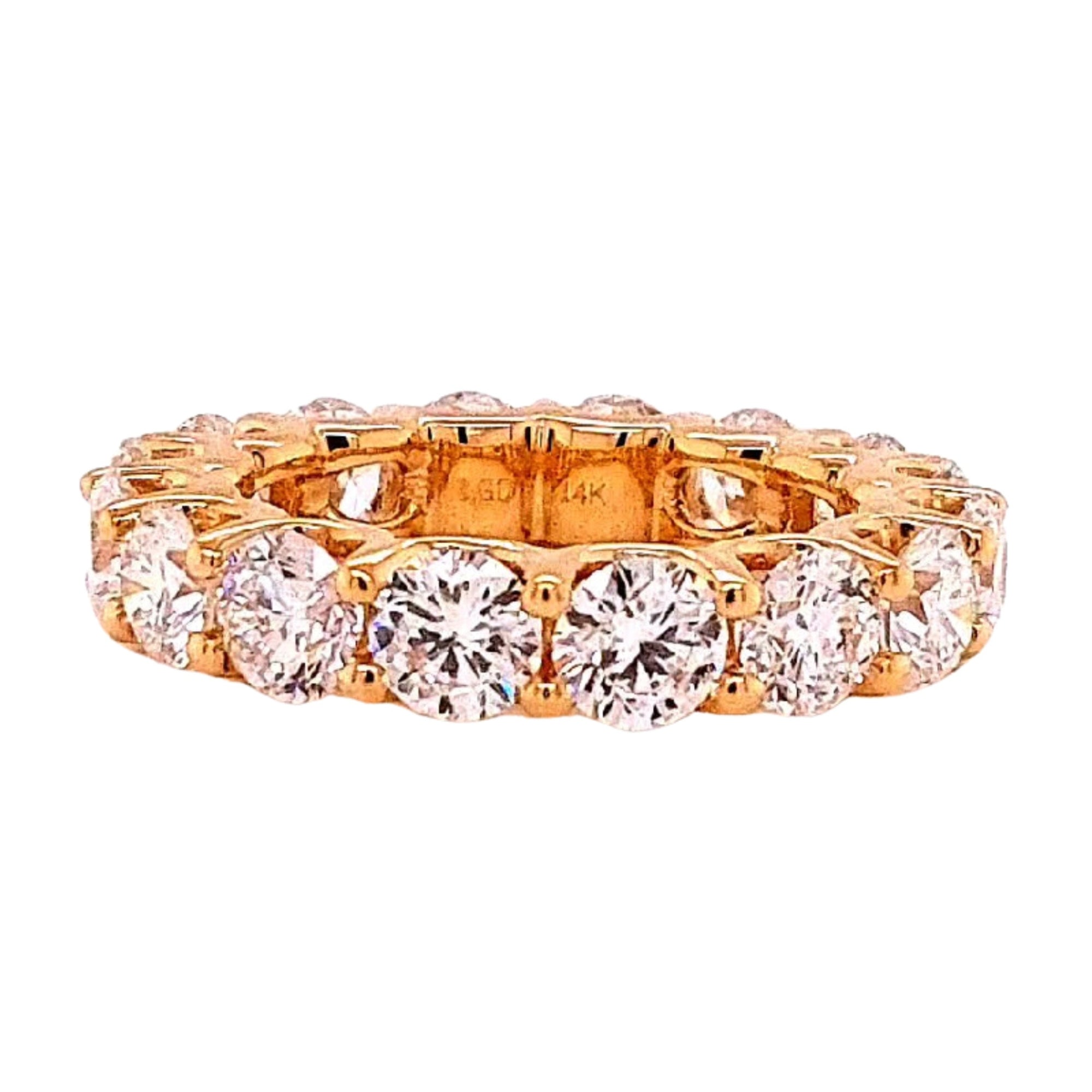 Round Diamond Eternity Band, 5.00 ct., 14K Yellow Gold, Lab Grown