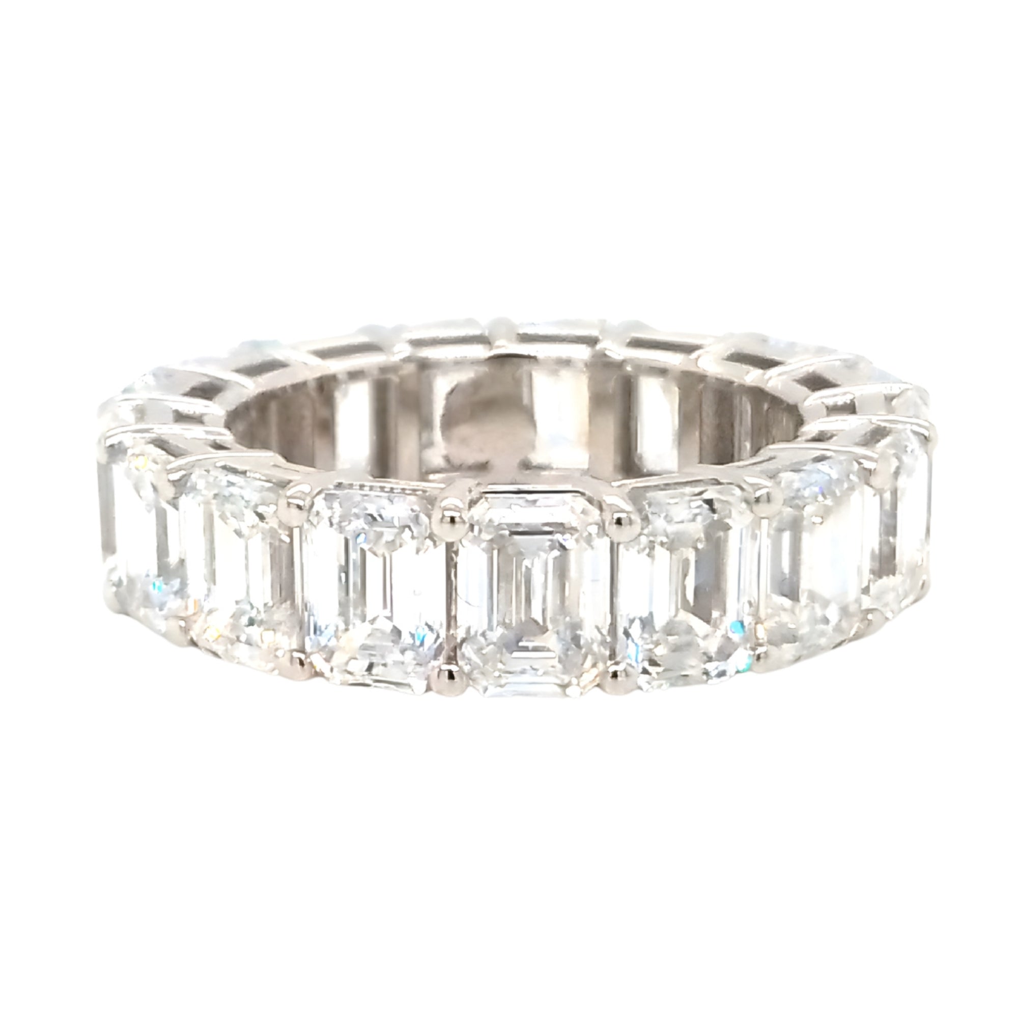 Emerald-Cut Diamond Eternity Band, 9.72 ct., 14K White Gold, Lab Grown