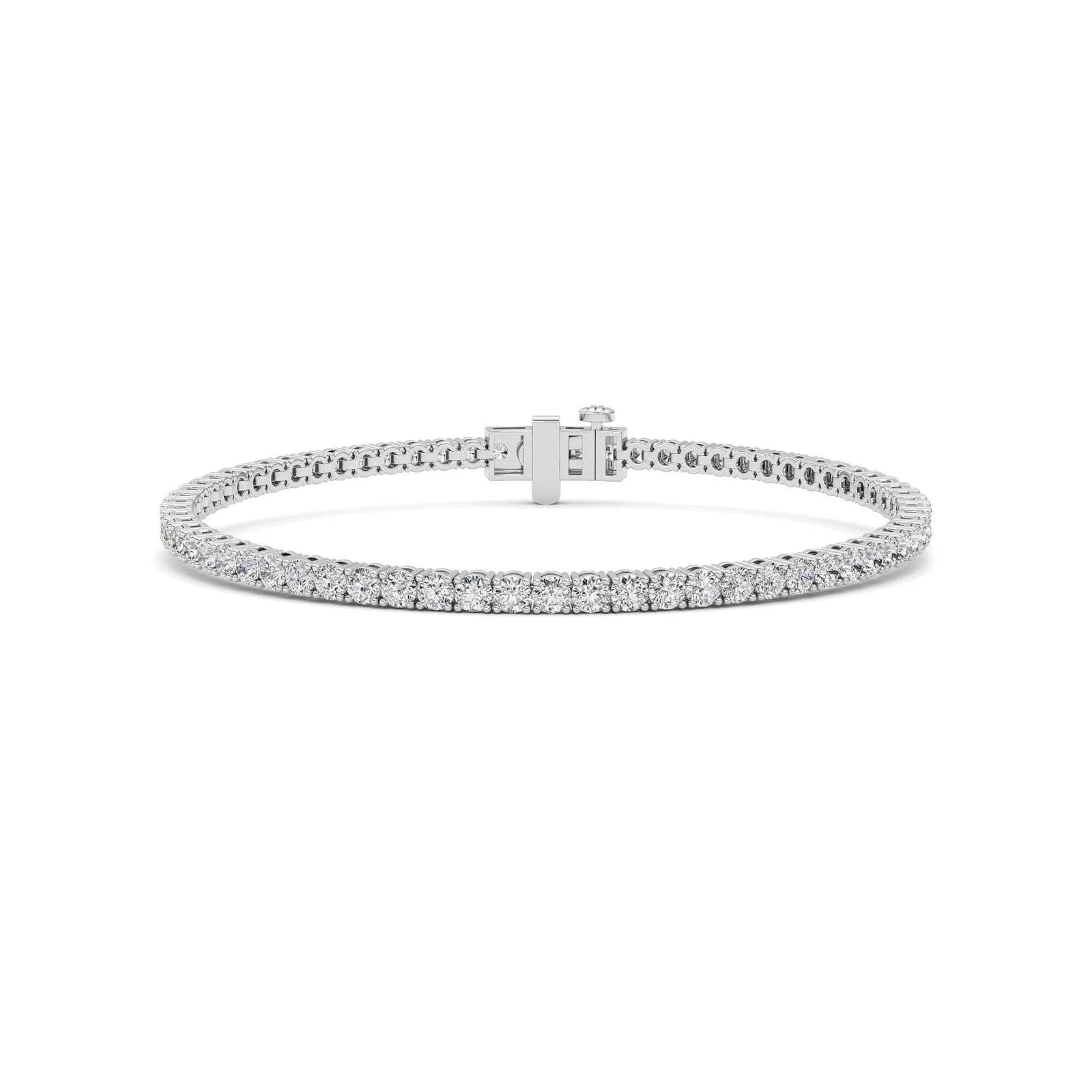 Round Diamond Tennis Bracelet in 1 ct. - 15 ct., 14K White Gold or 14K Yellow Gold