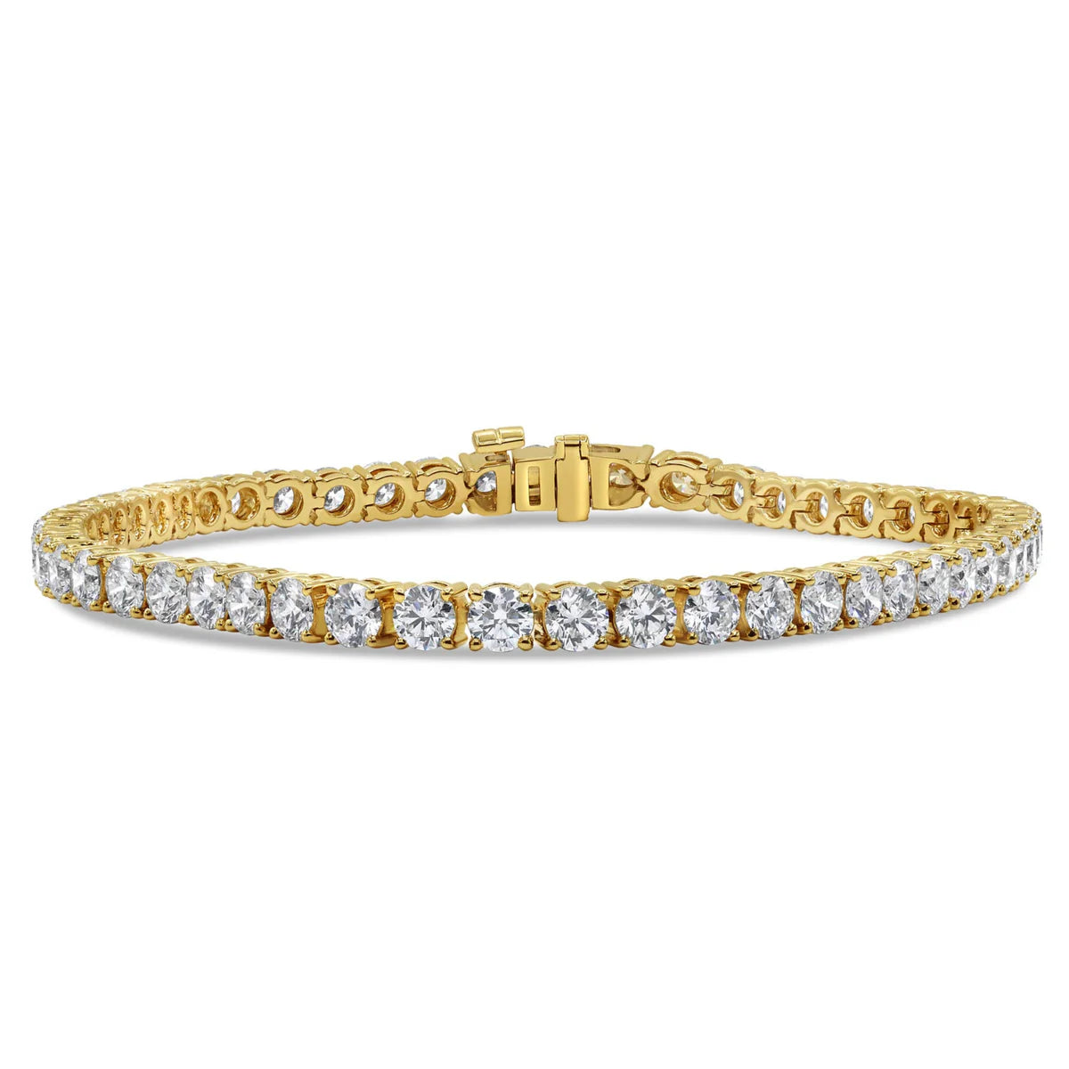 Lab Grown Round Cut Diamond Tennis Bracelet