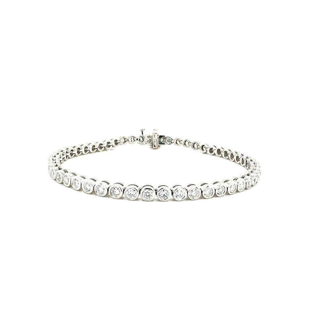 Round Diamond Tennis Bracelet, 2.40 ct., 14K White Gold, Lab Grown