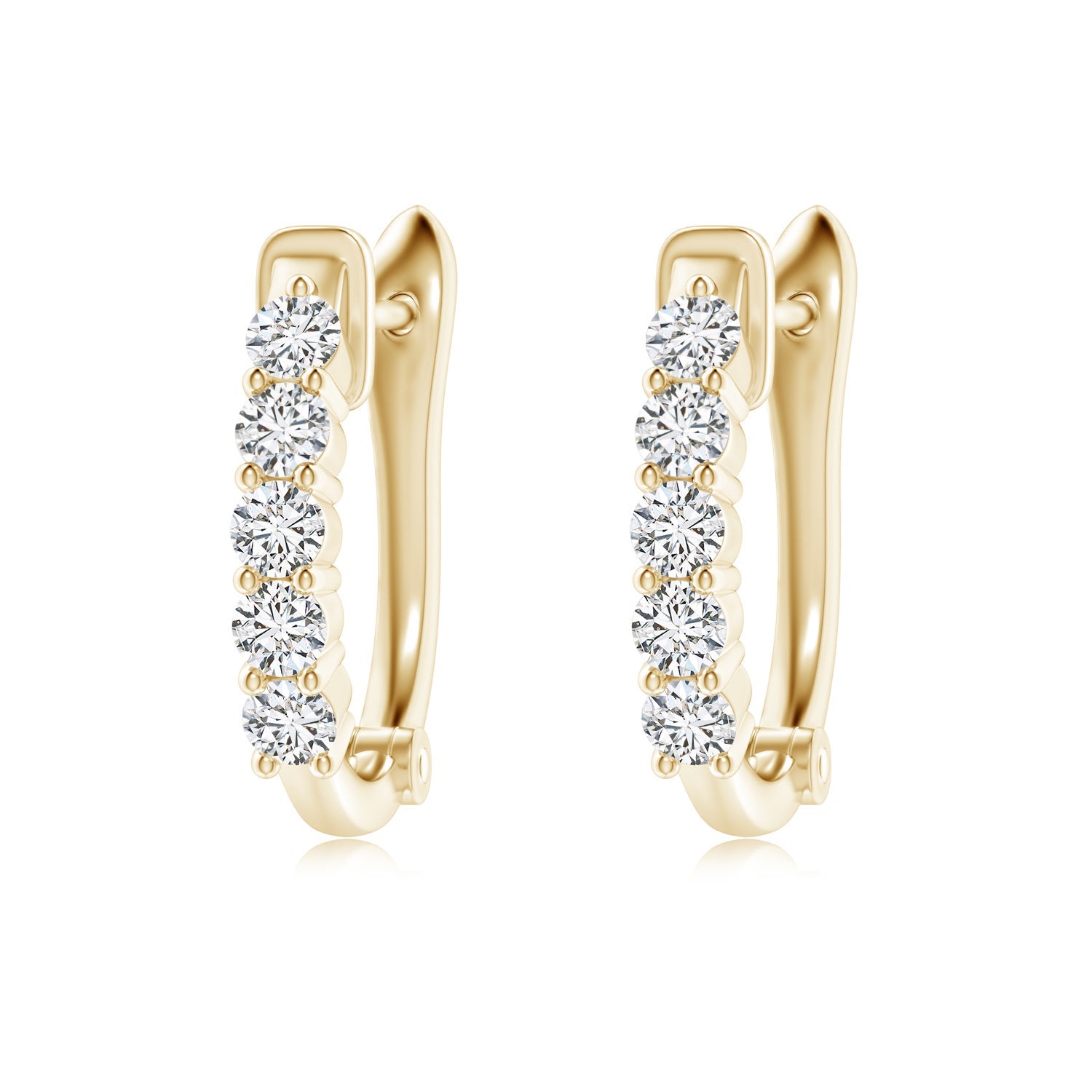 Classic Diamond Hoop Earrings